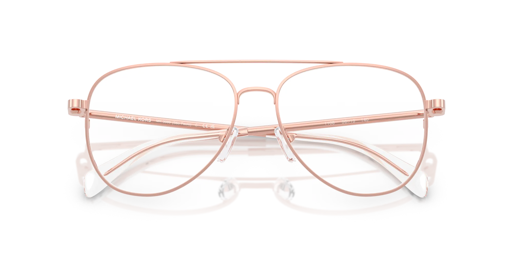 Michael Kors MK3089 SãO PAULO 1108 Montature da vista Metallo Rosa Pilot Normale - immagine 2