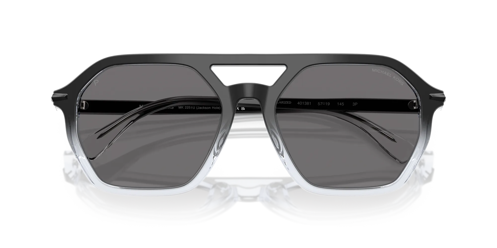Michael Kors MK2251U JACKSON HOLE 401381 Occhiali da sole Acetato Nero [""] Pilot Polarizzata - immagine 2
