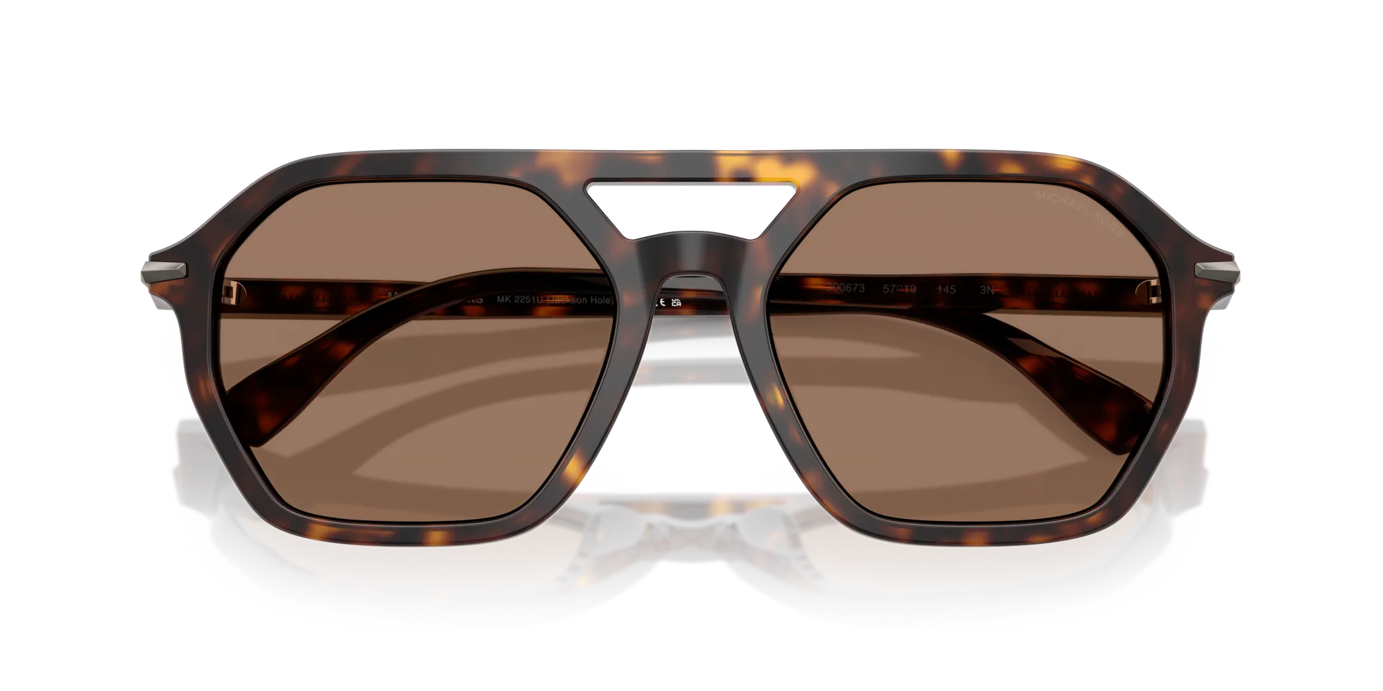 Michael Kors MK2251U JACKSON HOLE 300673 Occhiali da sole Acetato Tartaruga Marrone Pilot Normale - immagine 2