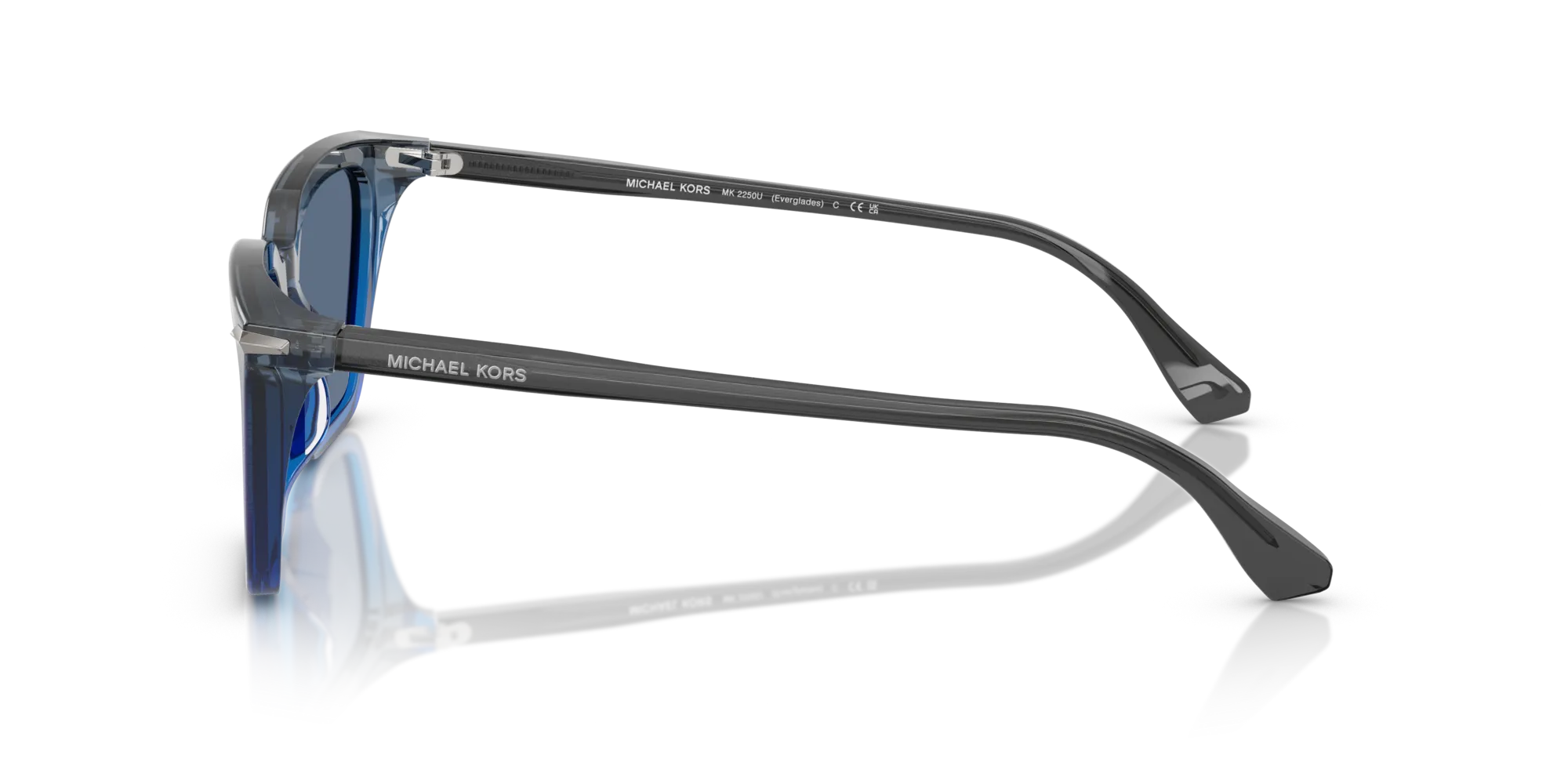 Michael Kors MK2250U EVERGLADES 401180 Occhiali da sole Acetato Grigio Blu Cat Eye Normale - immagine 4