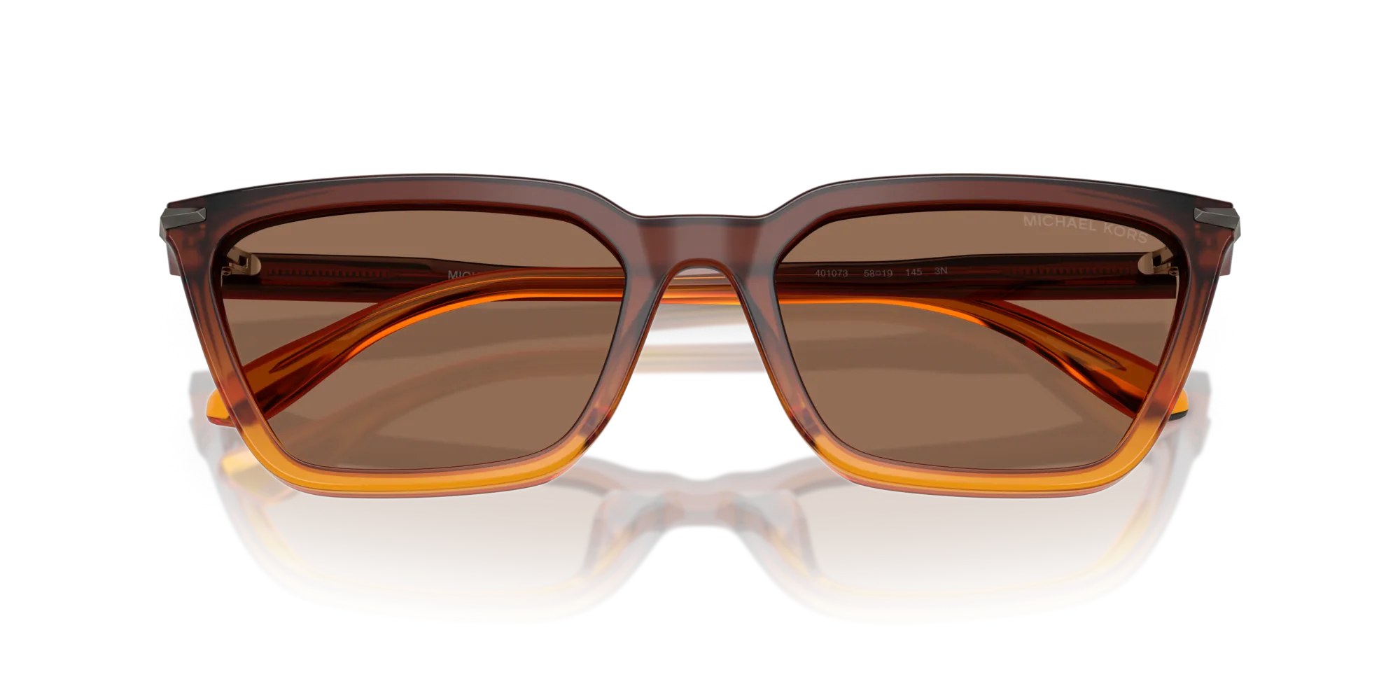 Michael Kors MK2250U EVERGLADES 401073 Occhiali da sole Acetato Arancione Marrone Cat Eye Normale - immagine 2