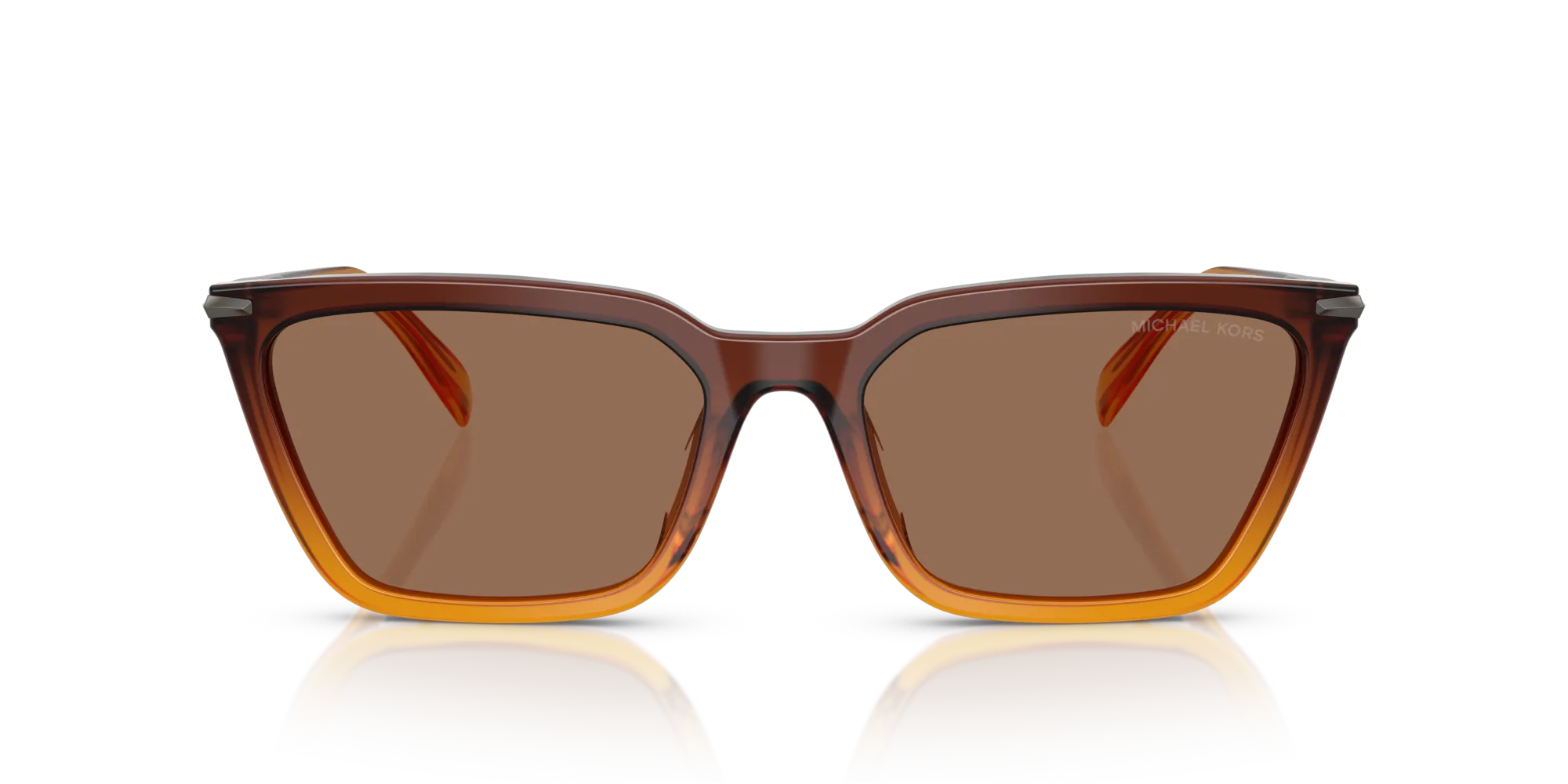 Michael Kors MK2250U EVERGLADES 401073 Occhiali da sole Acetato Arancione Marrone Cat Eye Normale - immagine 3