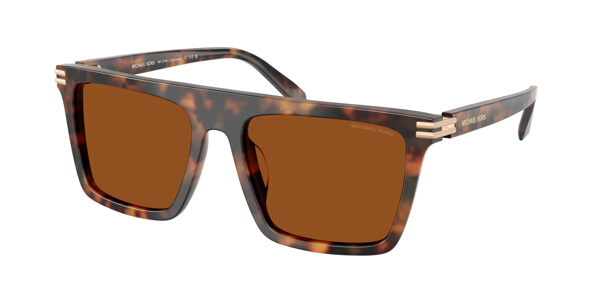 Michael Kors MK2249U EDGEWATER 390473 Occhiali da sole Acetato Tartaruga Marrone Squadrata Normale - immagine 1