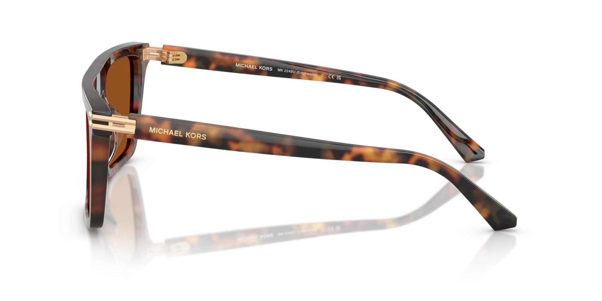 Michael Kors MK2249U EDGEWATER 390473 Occhiali da sole Acetato Tartaruga Marrone Squadrata Normale - immagine 4