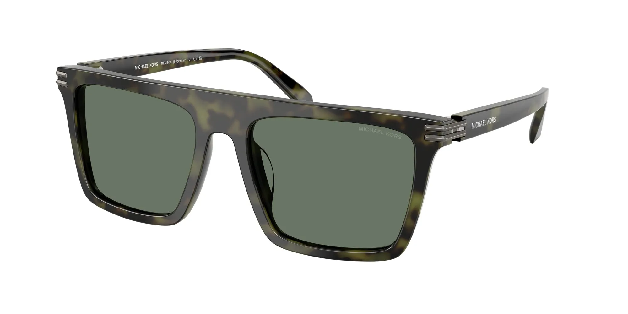 Michael Kors MK2249U EDGEWATER 37053H Occhiali da sole Acetato Verde Verde Squadrata Normale - immagine 1