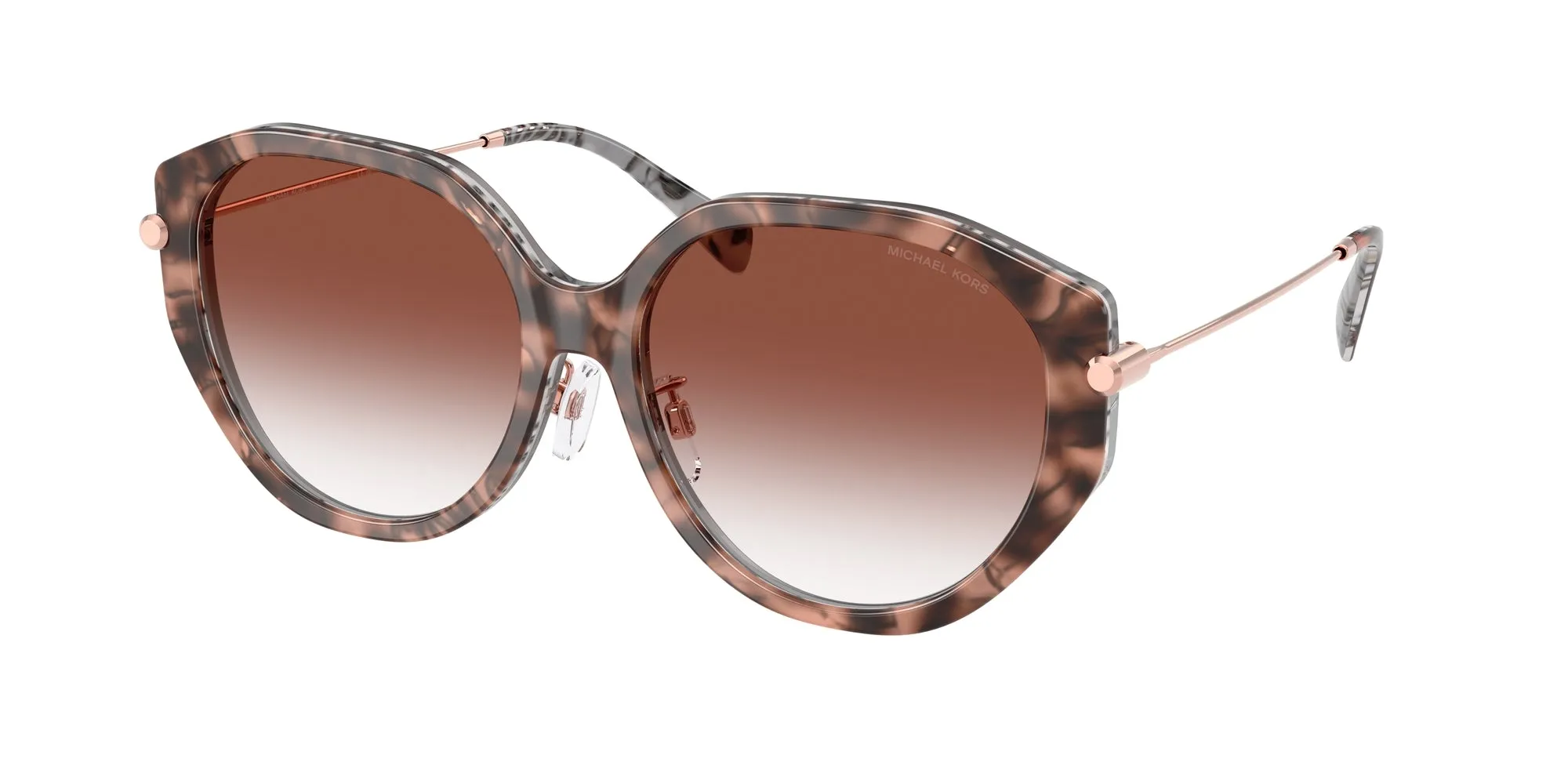 Michael Kors MK2248D JINAN 4017V0 Occhiali da sole Acetato Tartaruga Rosa Geometrica Normale Sfumato - immagine 1