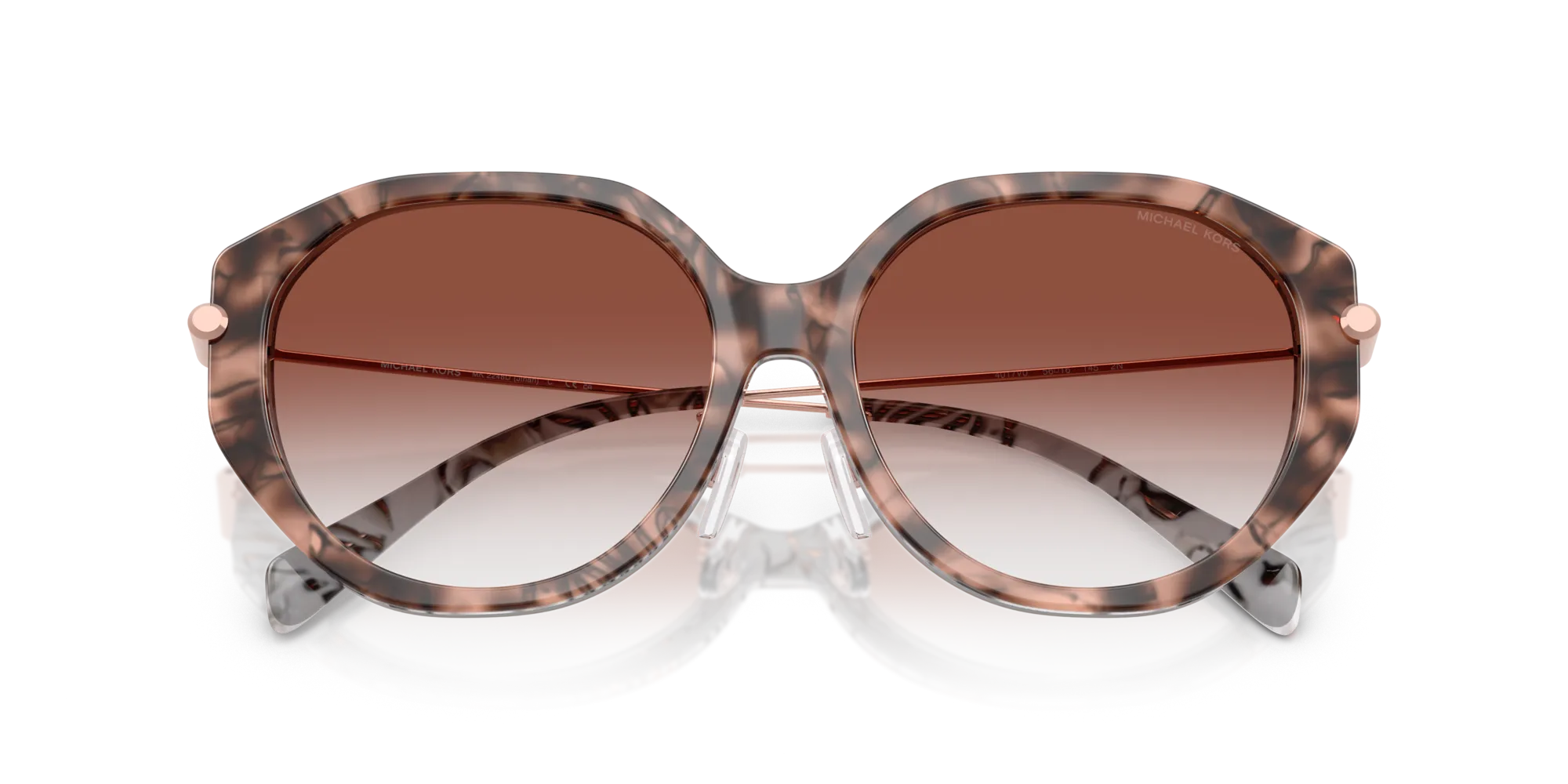 Michael Kors MK2248D JINAN 4017V0 Occhiali da sole Acetato Tartaruga Rosa Geometrica Normale Sfumato - immagine 2