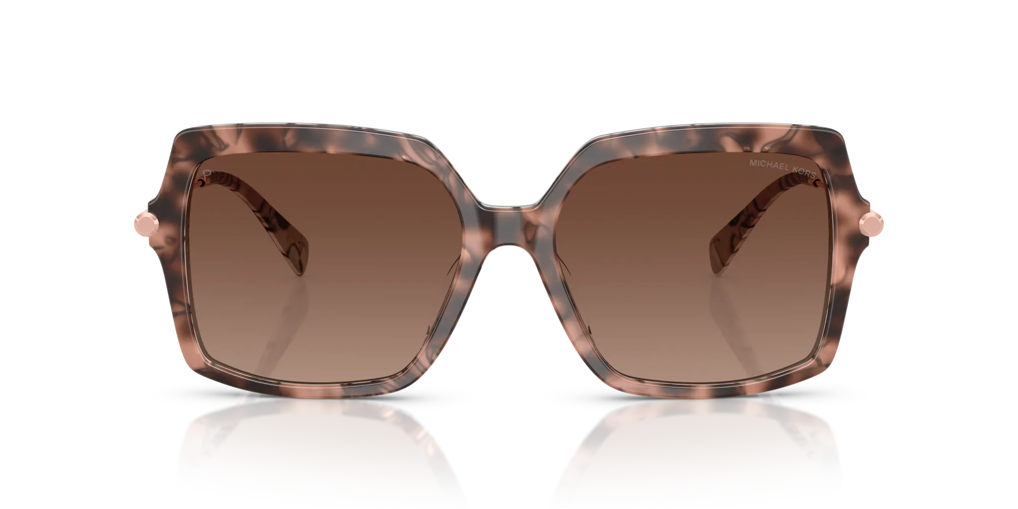 Michael Kors MK2247U QUOGUE 4017T5 Occhiali da sole Acetato Tartaruga Marrone Squadrata Polarizzata Sfumato - immagine 3