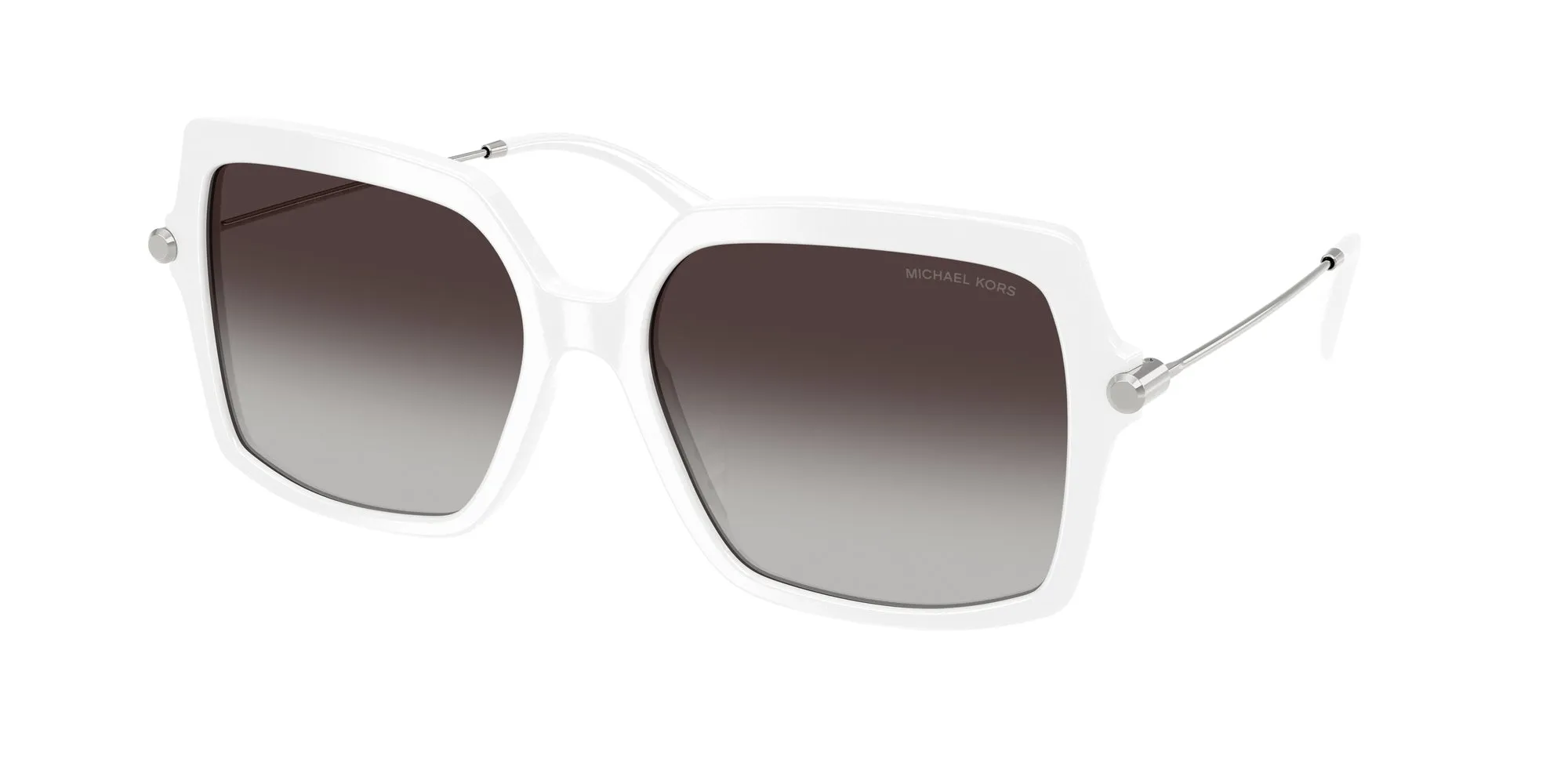 Michael Kors MK2247U QUOGUE 31008G Occhiali da sole Acetato Bianco Grigio Squadrata Normale Sfumato - immagine 1