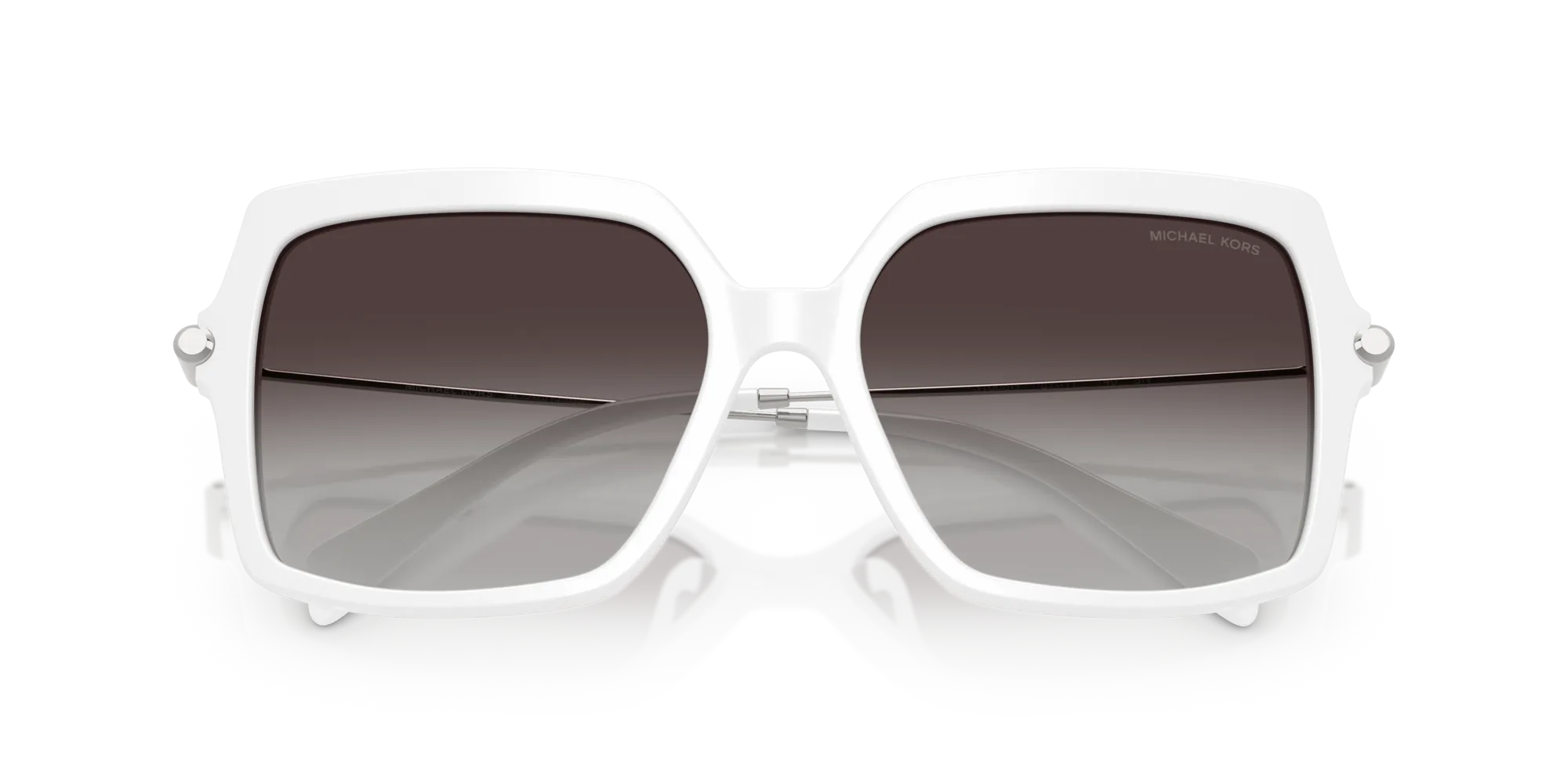 Michael Kors MK2247U QUOGUE 31008G Occhiali da sole Acetato Bianco Grigio Squadrata Normale Sfumato - immagine 2