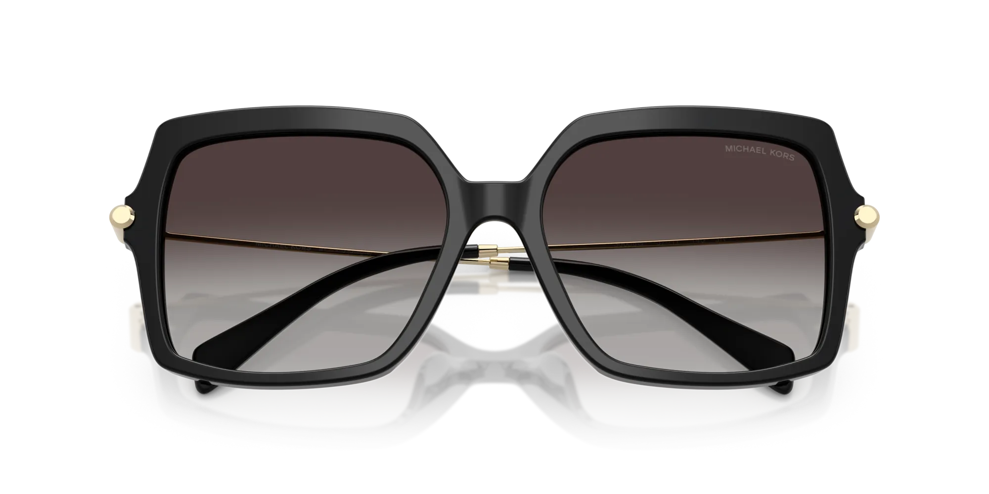 Michael Kors MK2247U QUOGUE 30058G Occhiali da sole Acetato Nero Grigio Squadrata Normale Sfumato - immagine 2