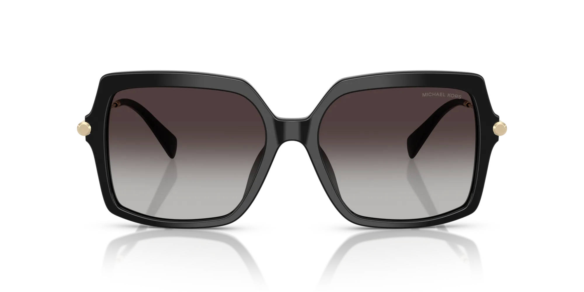 Michael Kors MK2247U QUOGUE 30058G Occhiali da sole Acetato Nero Grigio Squadrata Normale Sfumato - immagine 3