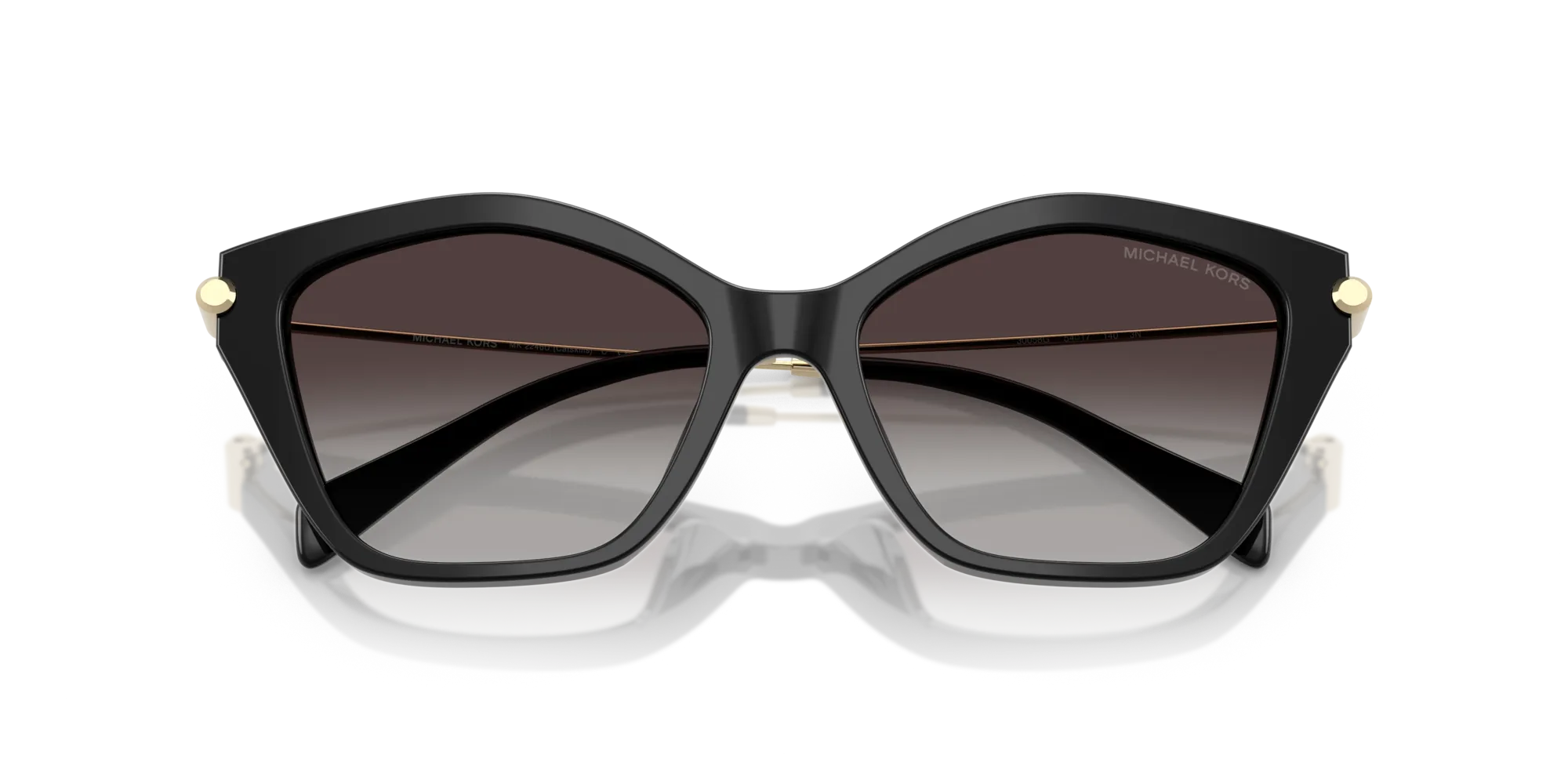 Michael Kors MK2246U CATSKILLS 30058G Occhiali da sole Acetato Nero Grigio Geometrica Normale Sfumato - immagine 2