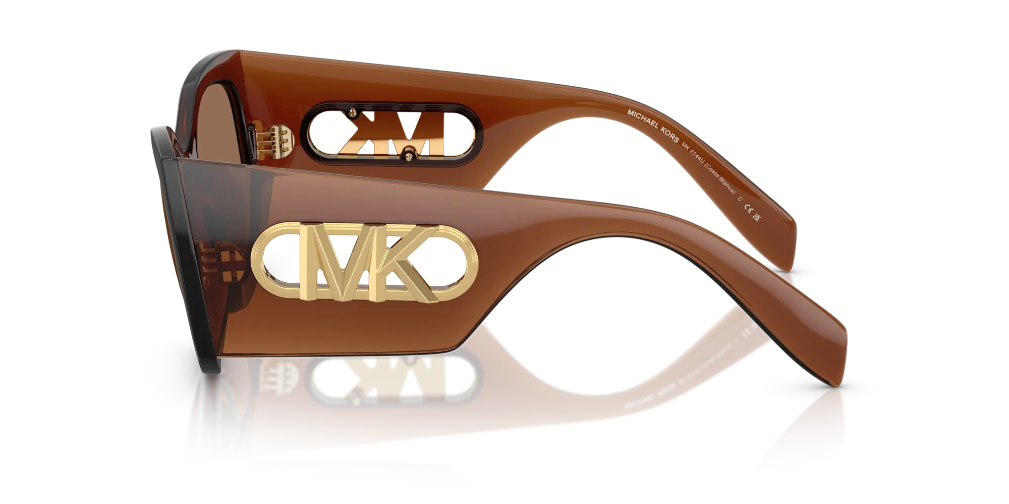 Michael Kors MK2244U COSTA BLANCA 402173 Occhiali da sole Iniettato Marrone Marrone Squadrata Normale - immagine 4