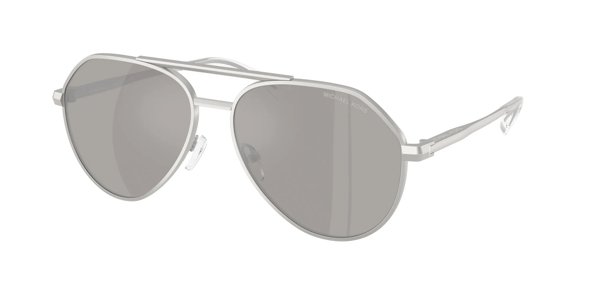 Michael Kors MK1168 BRENTWOOD 19036G Occhiali da sole Metallo Argento Argento Pilot Specchiate - immagine 1