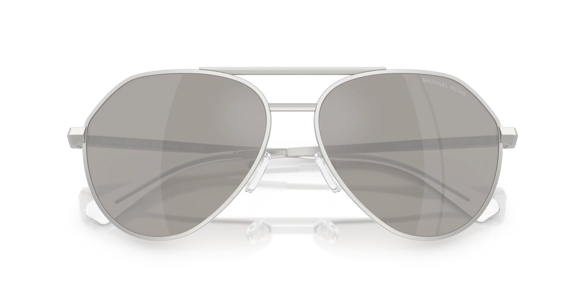 Michael Kors MK1168 BRENTWOOD 19036G Occhiali da sole Metallo Argento Argento Pilot Specchiate - immagine 2