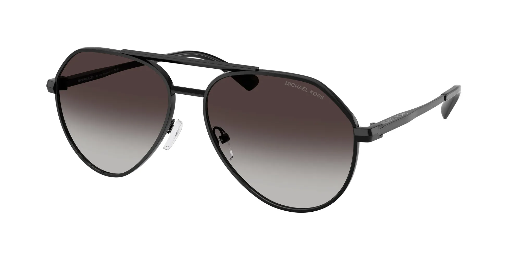 Michael Kors MK1168 BRENTWOOD 10058G Occhiali da sole Metallo Nero Grigio Pilot Normale Sfumato - immagine 1