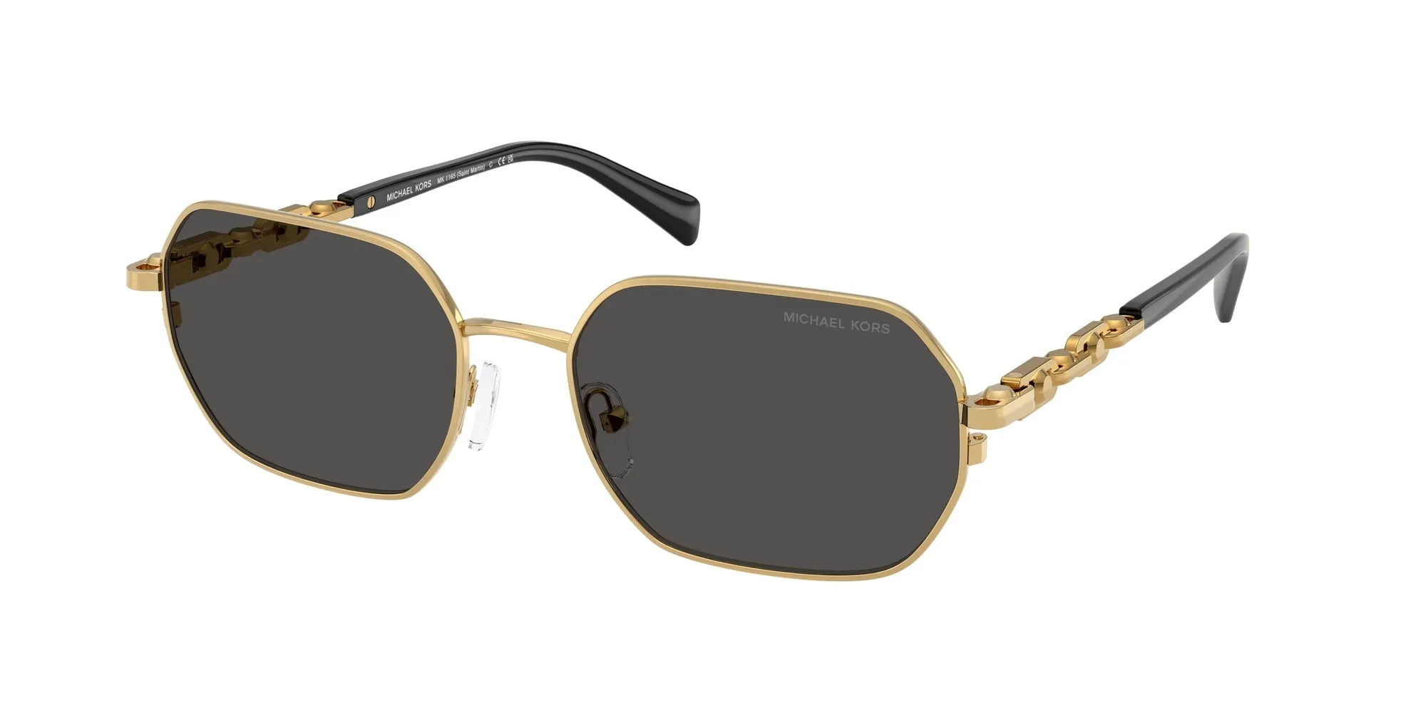 Michael Kors MK1165 SAINT MARTIN 189687 Occhiali da sole Metallo Oro Grigio Geometrica Normale - immagine 1
