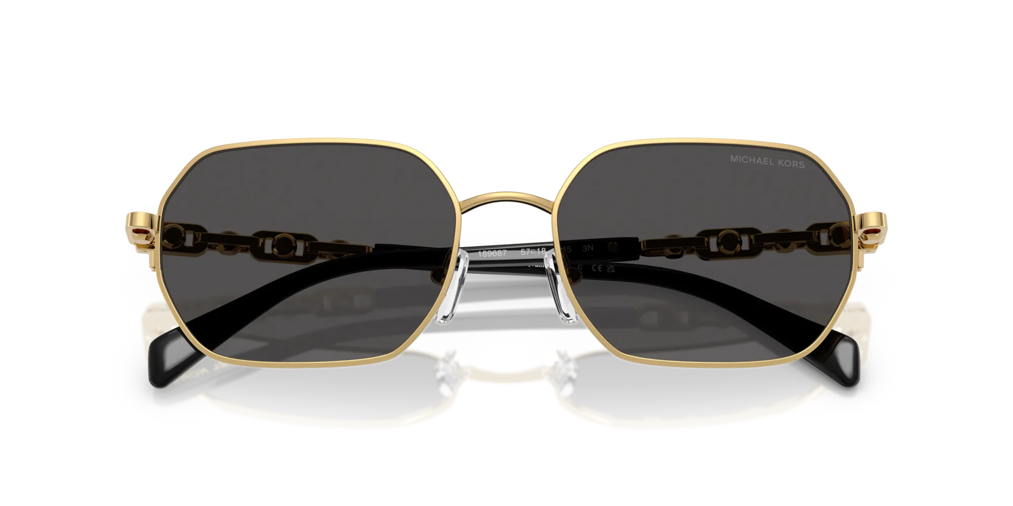 Michael Kors MK1165 SAINT MARTIN 189687 Occhiali da sole Metallo Oro Grigio Geometrica Normale - immagine 2