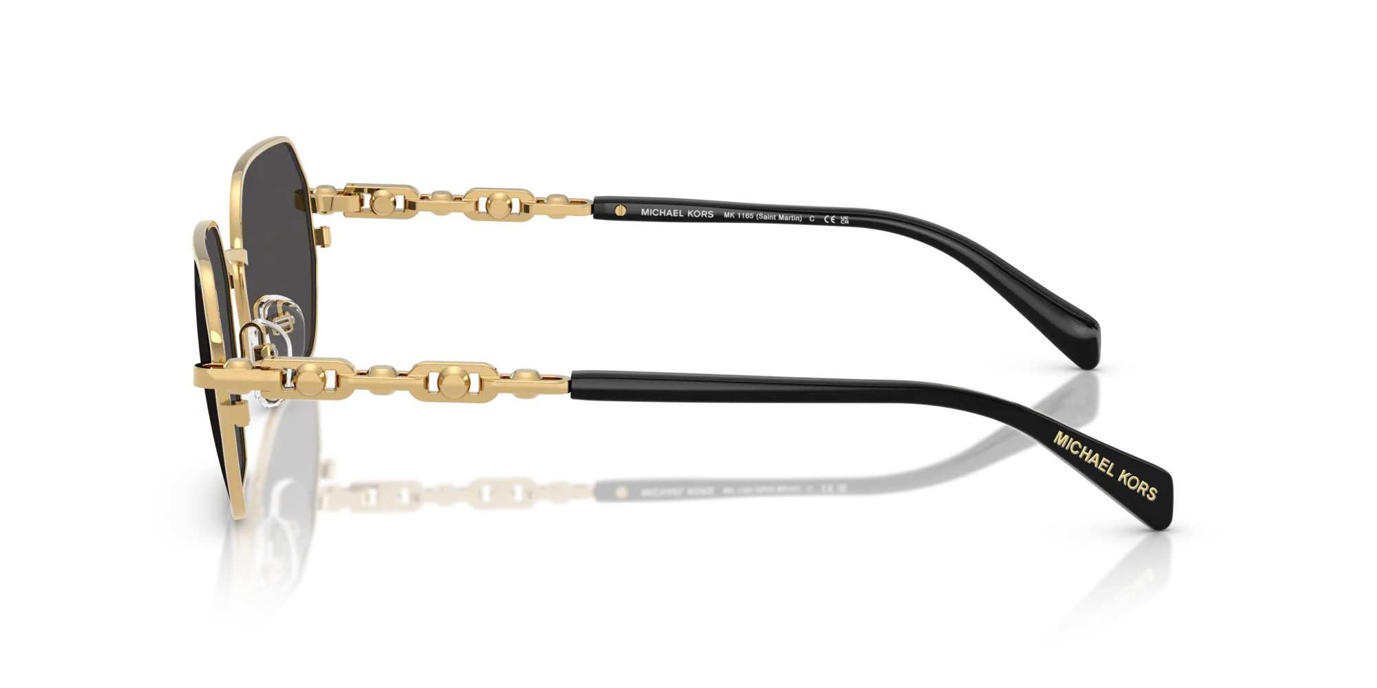 Michael Kors MK1165 SAINT MARTIN 189687 Occhiali da sole Metallo Oro Grigio Geometrica Normale - immagine 4
