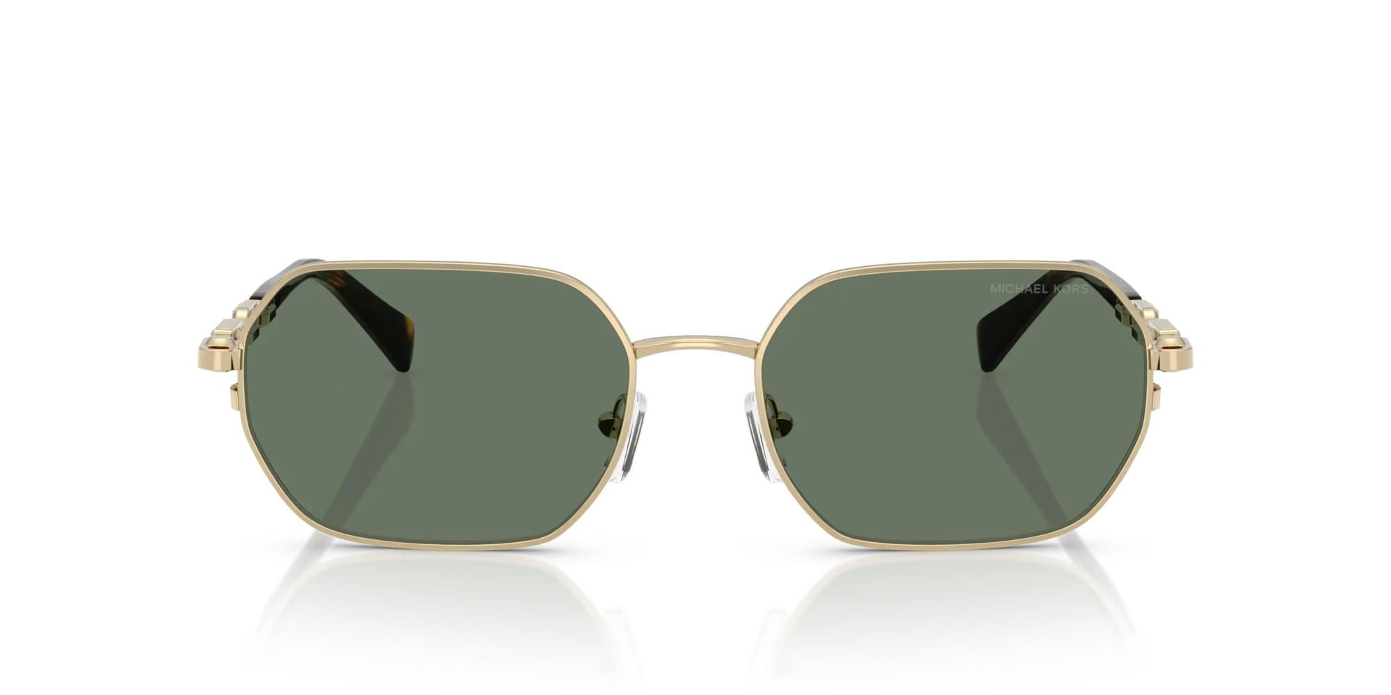Michael Kors MK1165 SAINT MARTIN 10143H Occhiali da sole Metallo Oro Verde Geometrica Normale - immagine 3