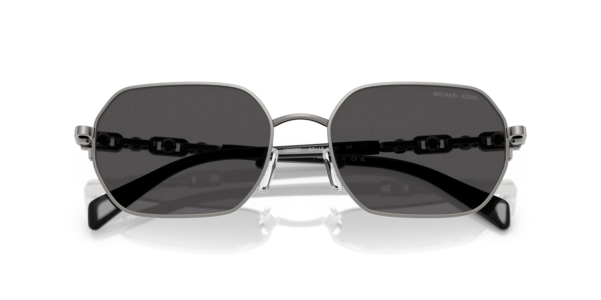 Michael Kors MK1165 SAINT MARTIN 100287 Occhiali da sole Metallo Grigio Grigio Geometrica Normale - immagine 2