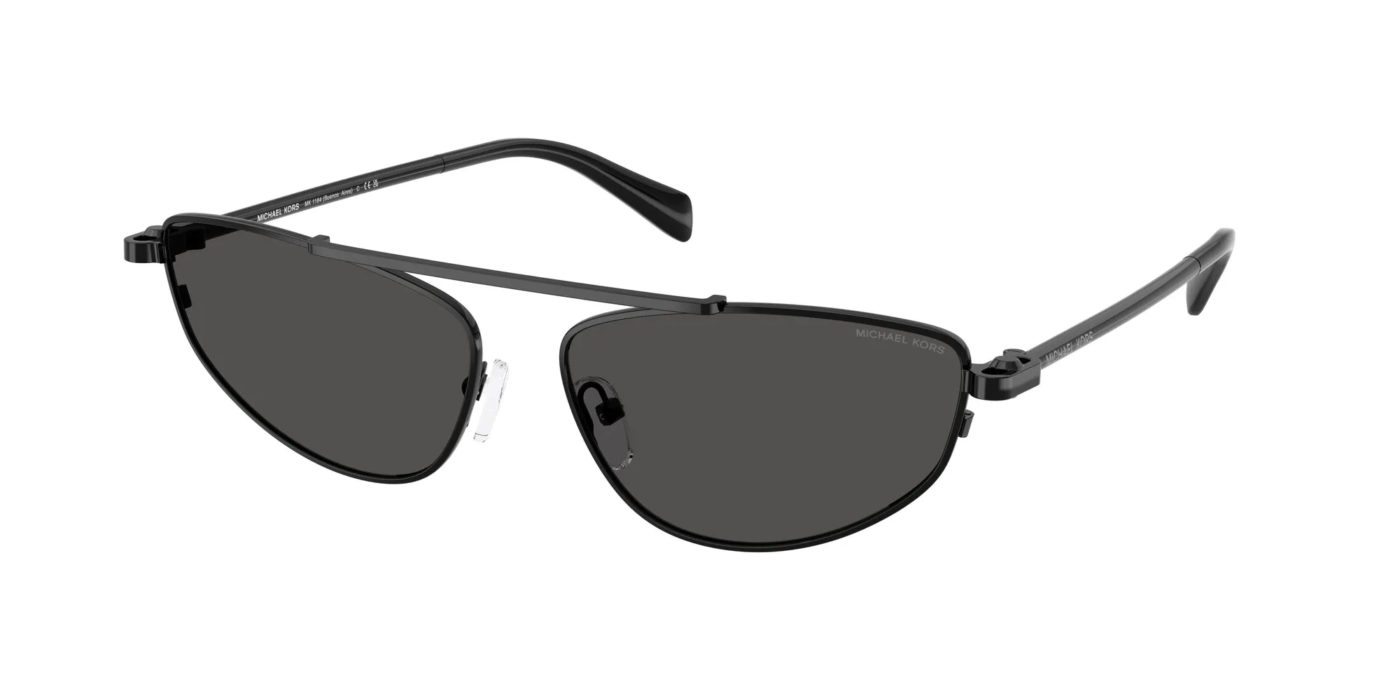 Michael Kors MK1164 BUENOS AIRES 100587 Occhiali da sole Metallo Nero Grigio Geometrica Normale - immagine 1