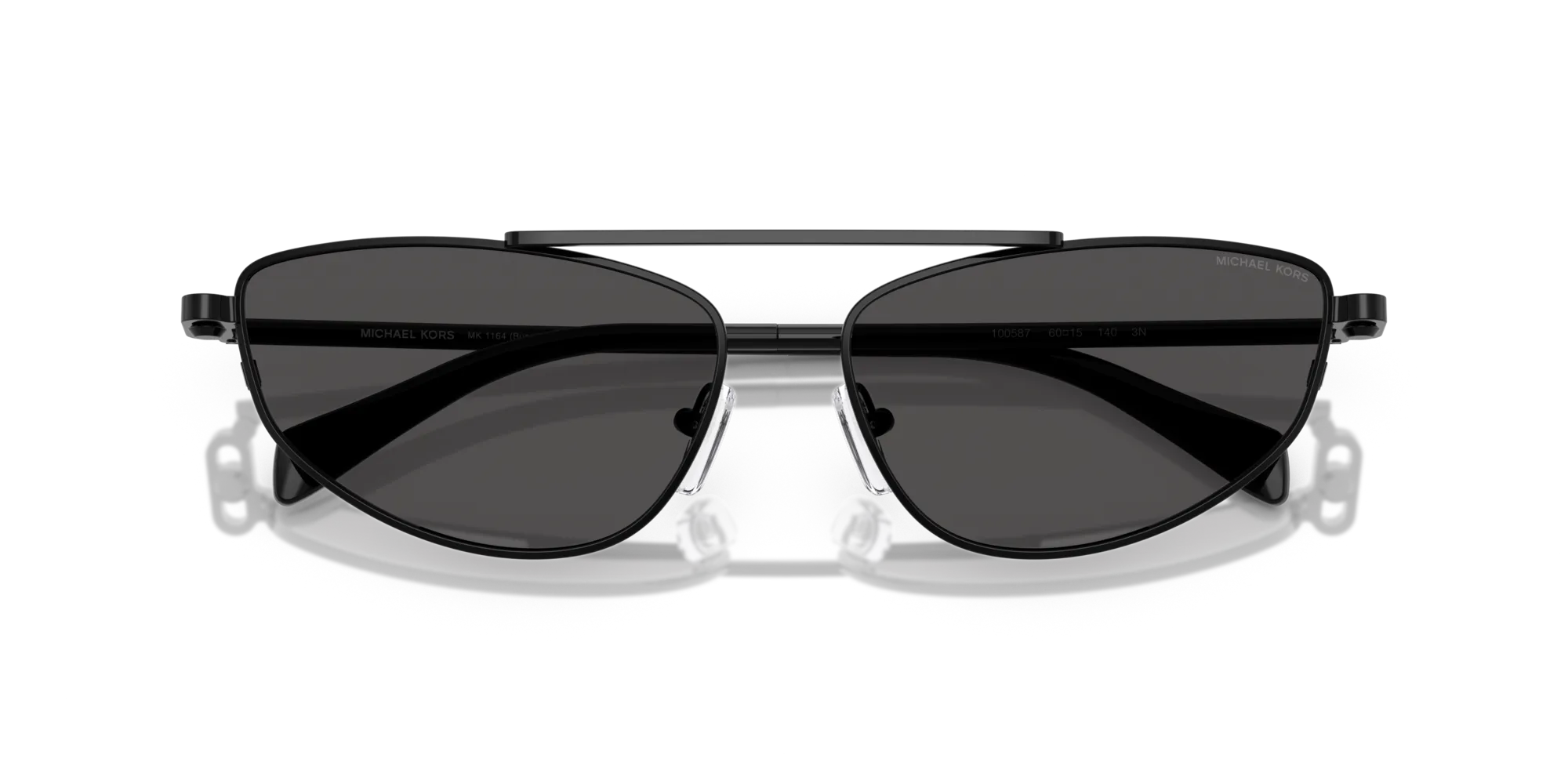Michael Kors MK1164 BUENOS AIRES 100587 Occhiali da sole Metallo Nero Grigio Geometrica Normale - immagine 2