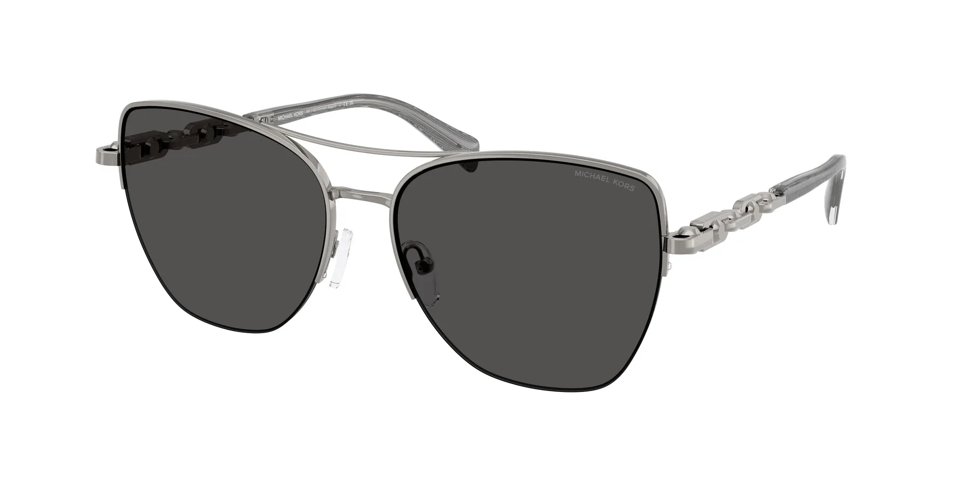 Michael Kors MK1163 DORADO BEACH 100287 Occhiali da sole Metallo Grigio Grigio Squadrata Normale - immagine 1