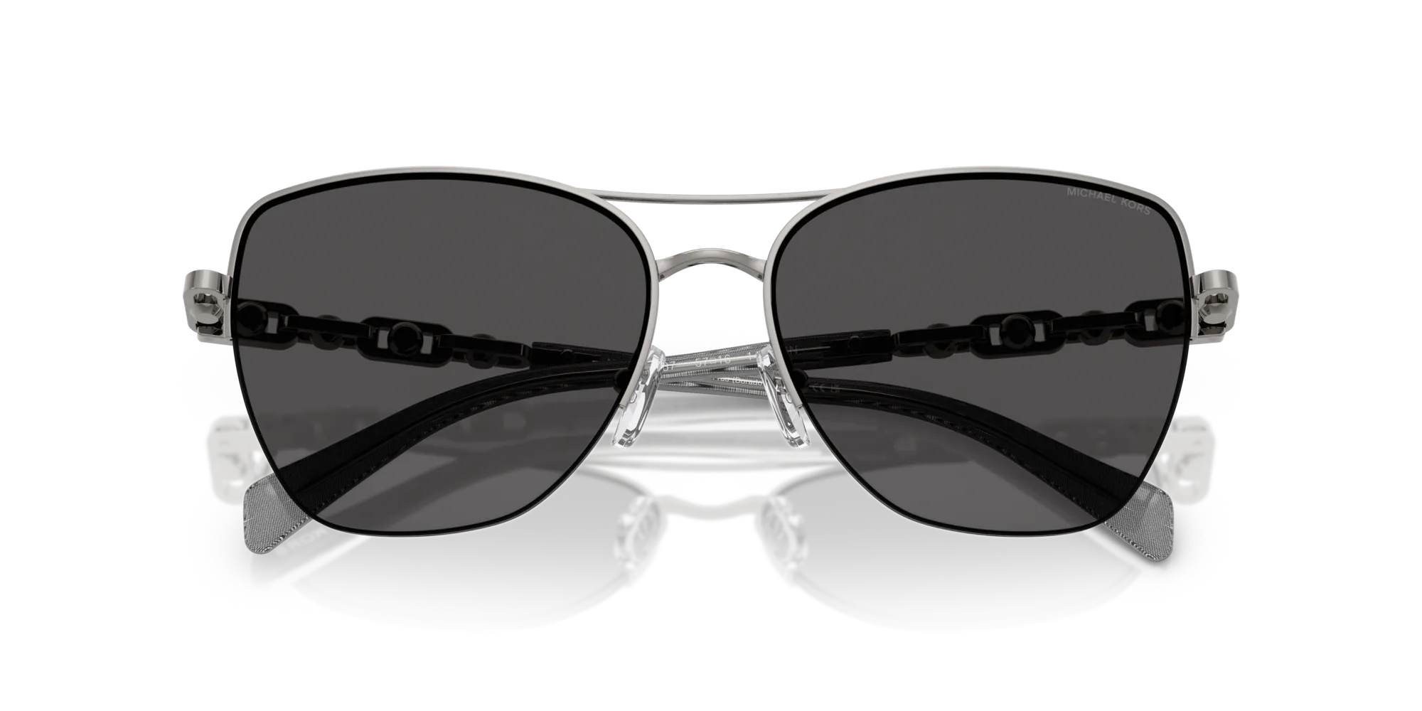 Michael Kors MK1163 DORADO BEACH 100287 Occhiali da sole Metallo Grigio Grigio Squadrata Normale - immagine 2