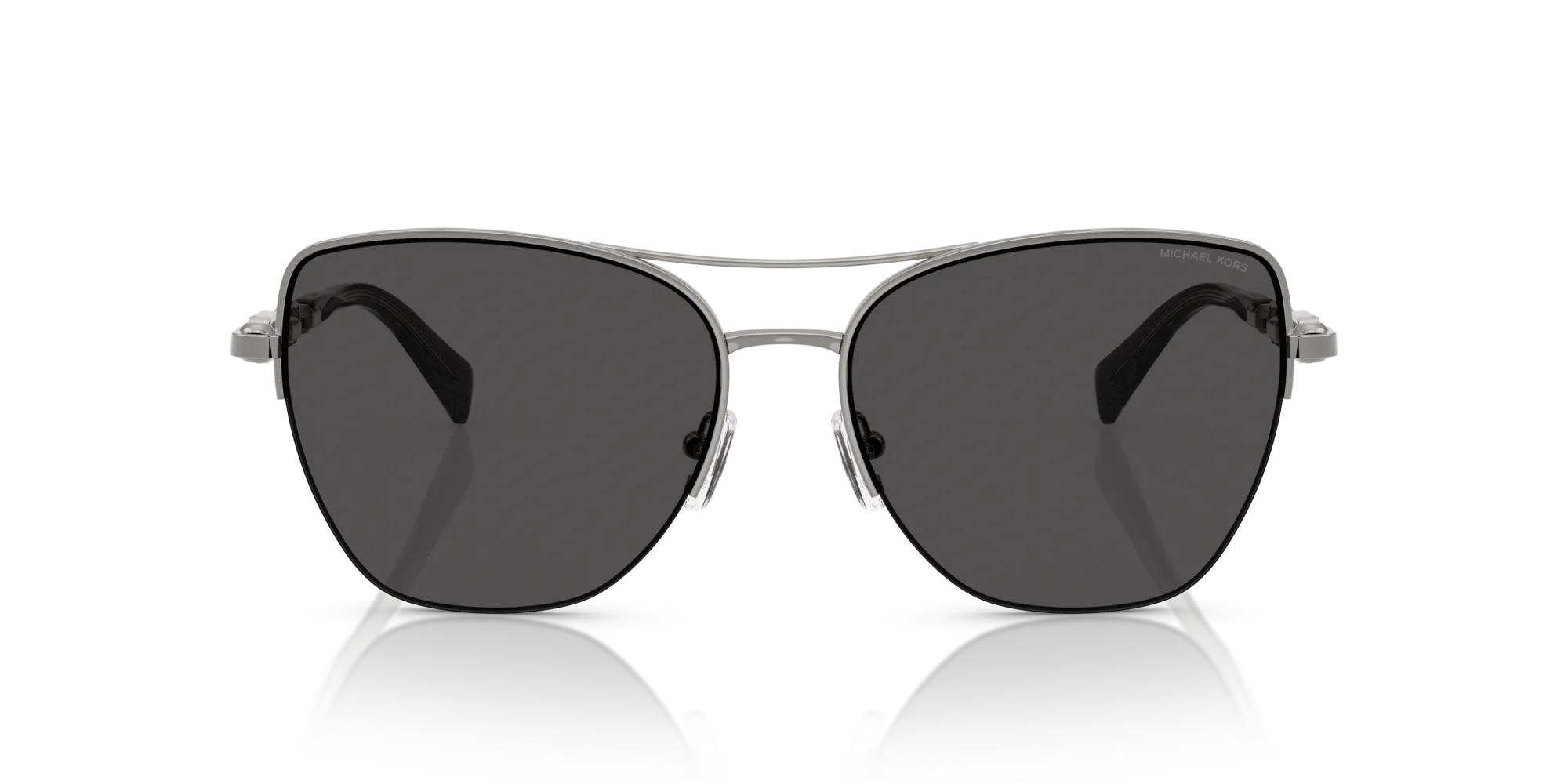 Michael Kors MK1163 DORADO BEACH 100287 Occhiali da sole Metallo Grigio Grigio Squadrata Normale - immagine 3