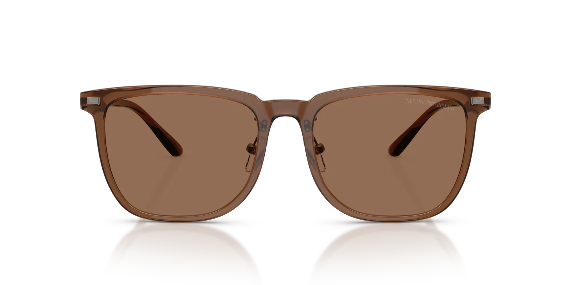 Emporio Armani EA4255D 628273 Occhiali da sole Iniettato Marrone Marrone Geometrica Normale - immagine 3
