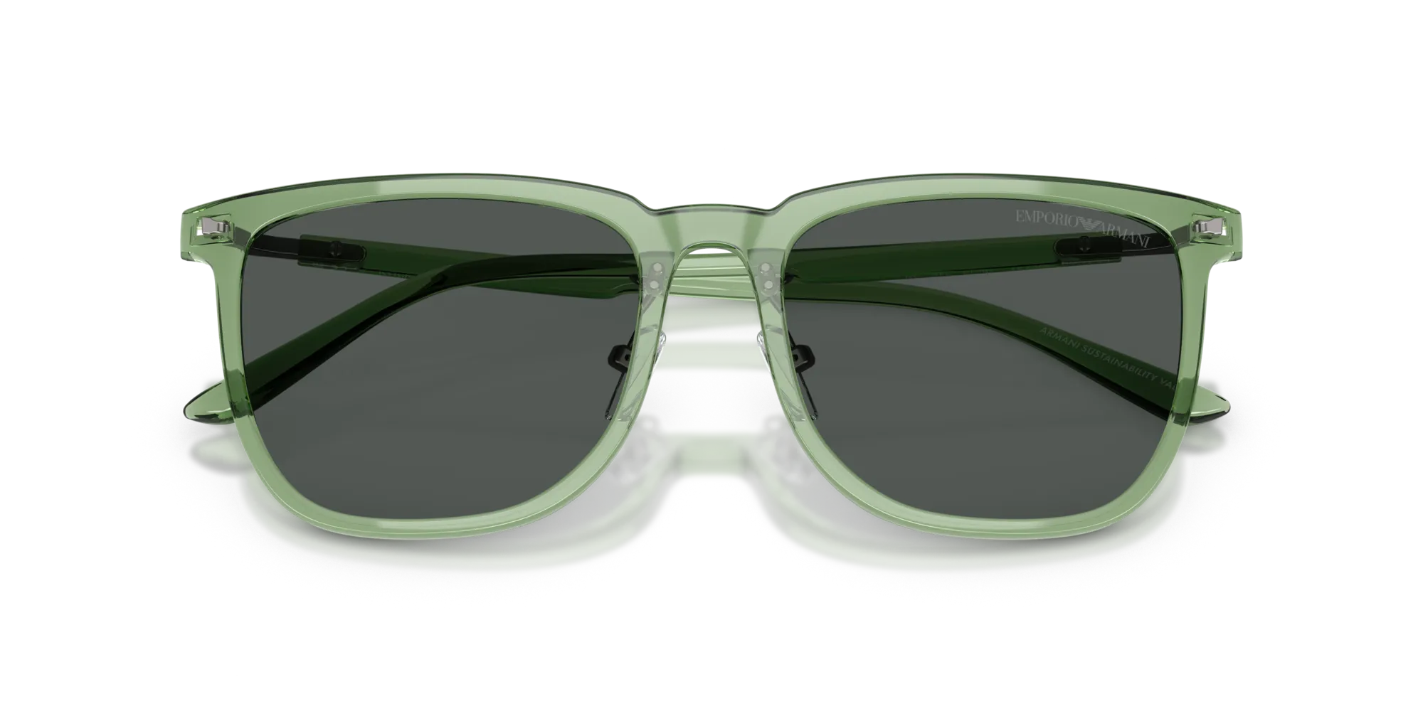 Emporio Armani EA4255D 536287 Occhiali da sole Iniettato Verde Grigio Geometrica Normale - immagine 2