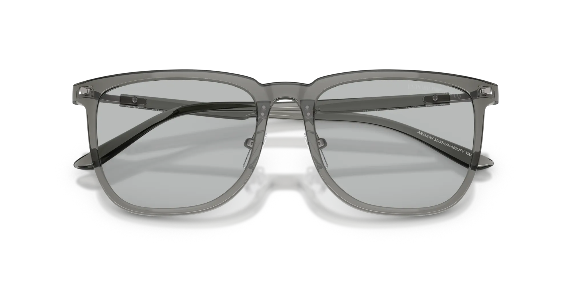 Emporio Armani EA4255D 502987 Occhiali da sole Iniettato Grigio Grigio Geometrica Normale - immagine 2
