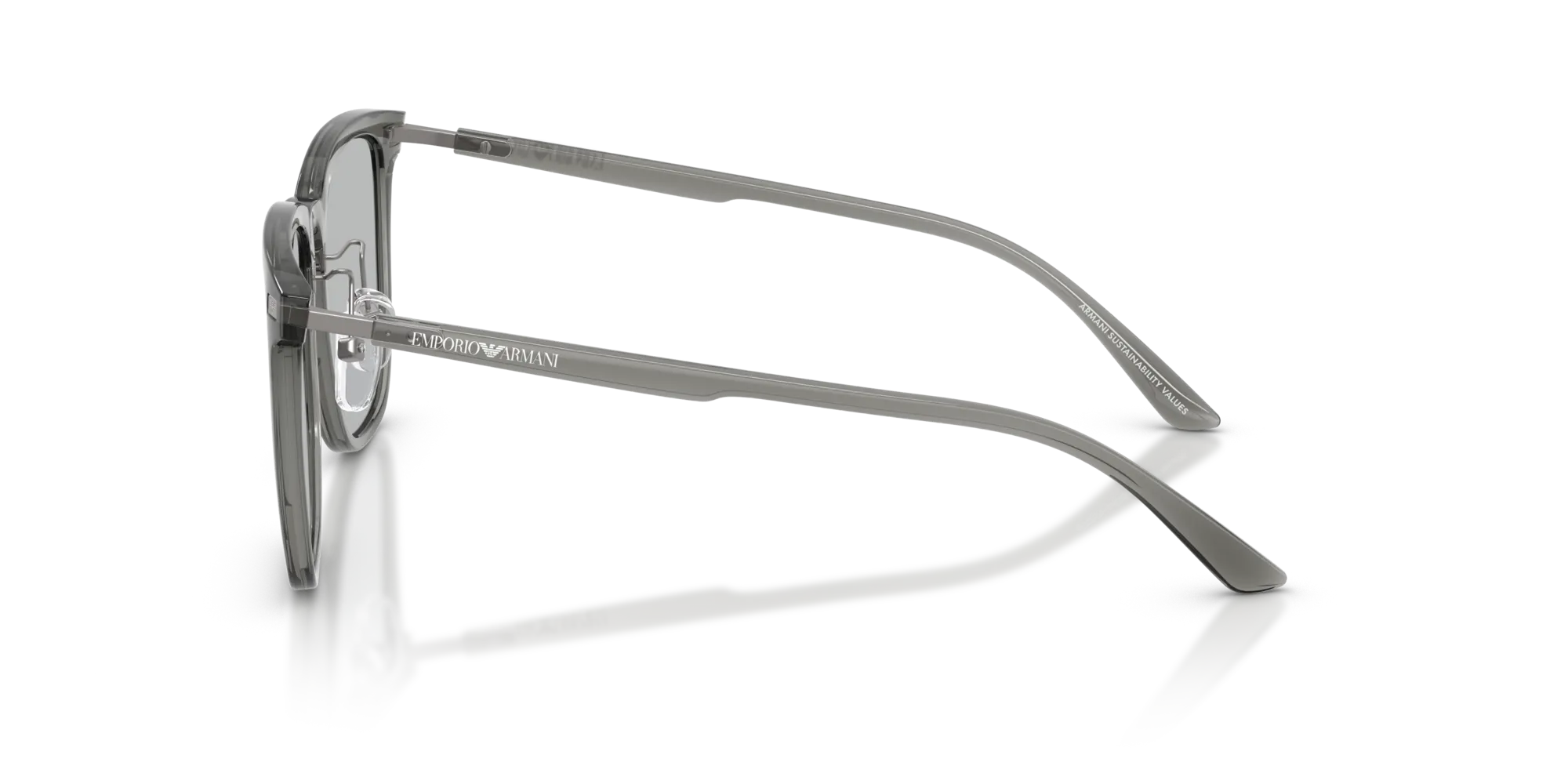 Emporio Armani EA4255D 502987 Occhiali da sole Iniettato Grigio Grigio Geometrica Normale - immagine 4