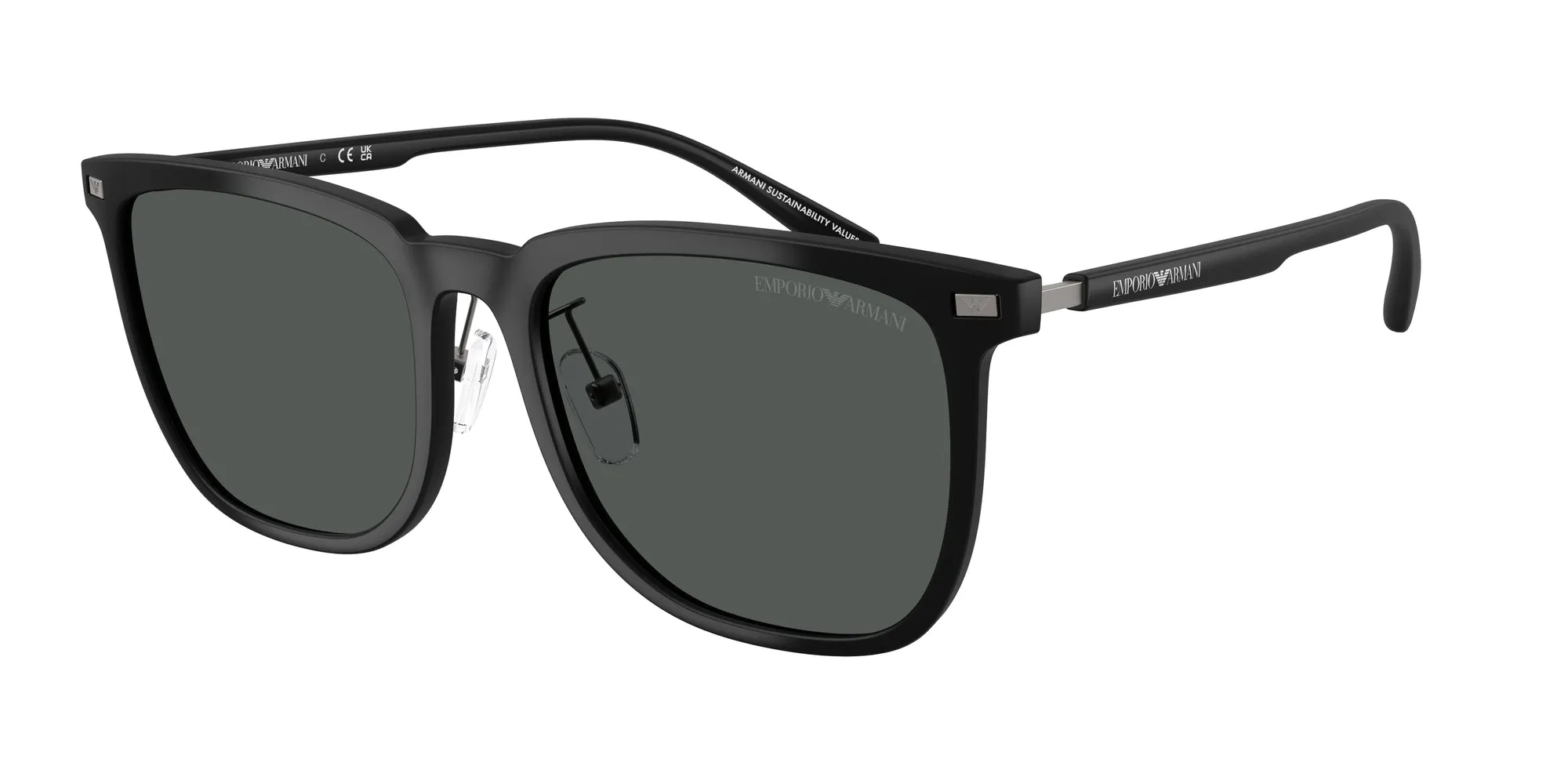 Emporio Armani EA4255D 500187 Occhiali da sole Iniettato Nero Grigio Geometrica Normale - immagine 1