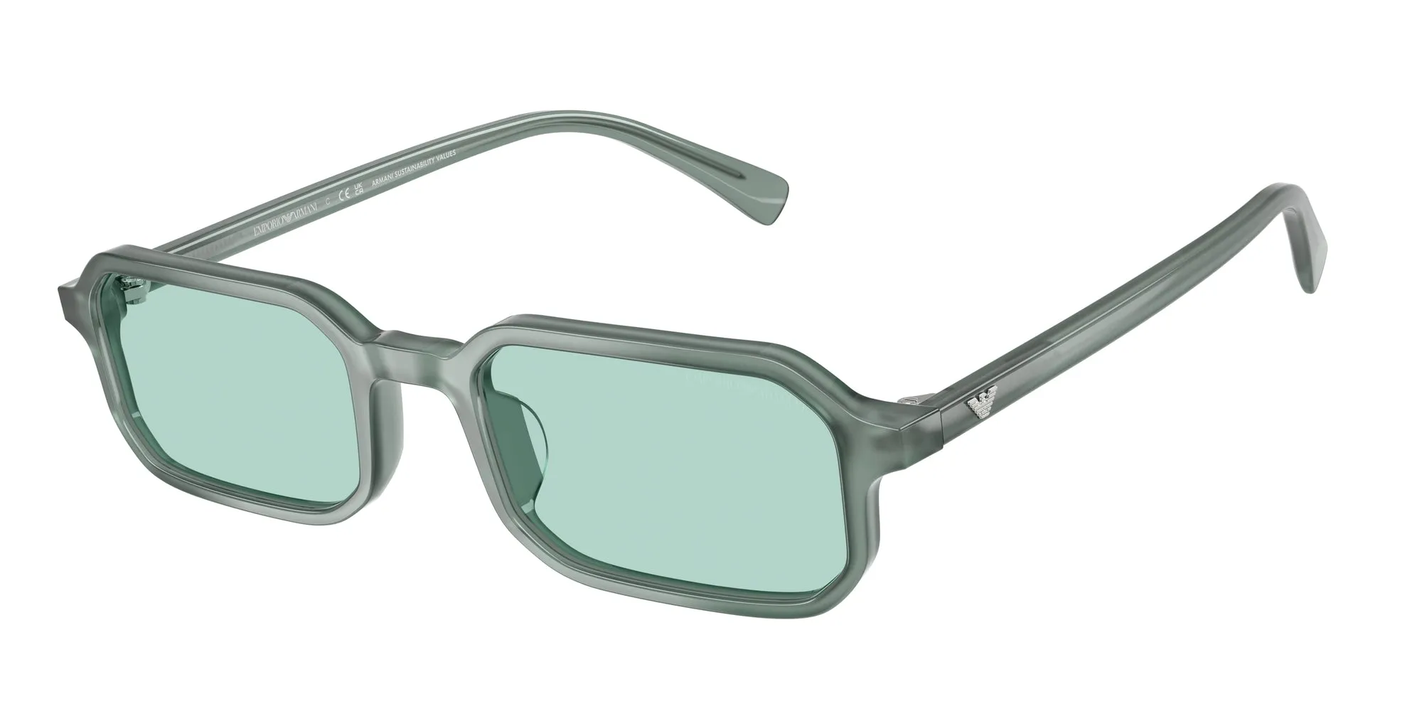 Emporio Armani EA4253U 627065 Occhiali da sole Acetato Blu Blu Squadrata Normale - immagine 1