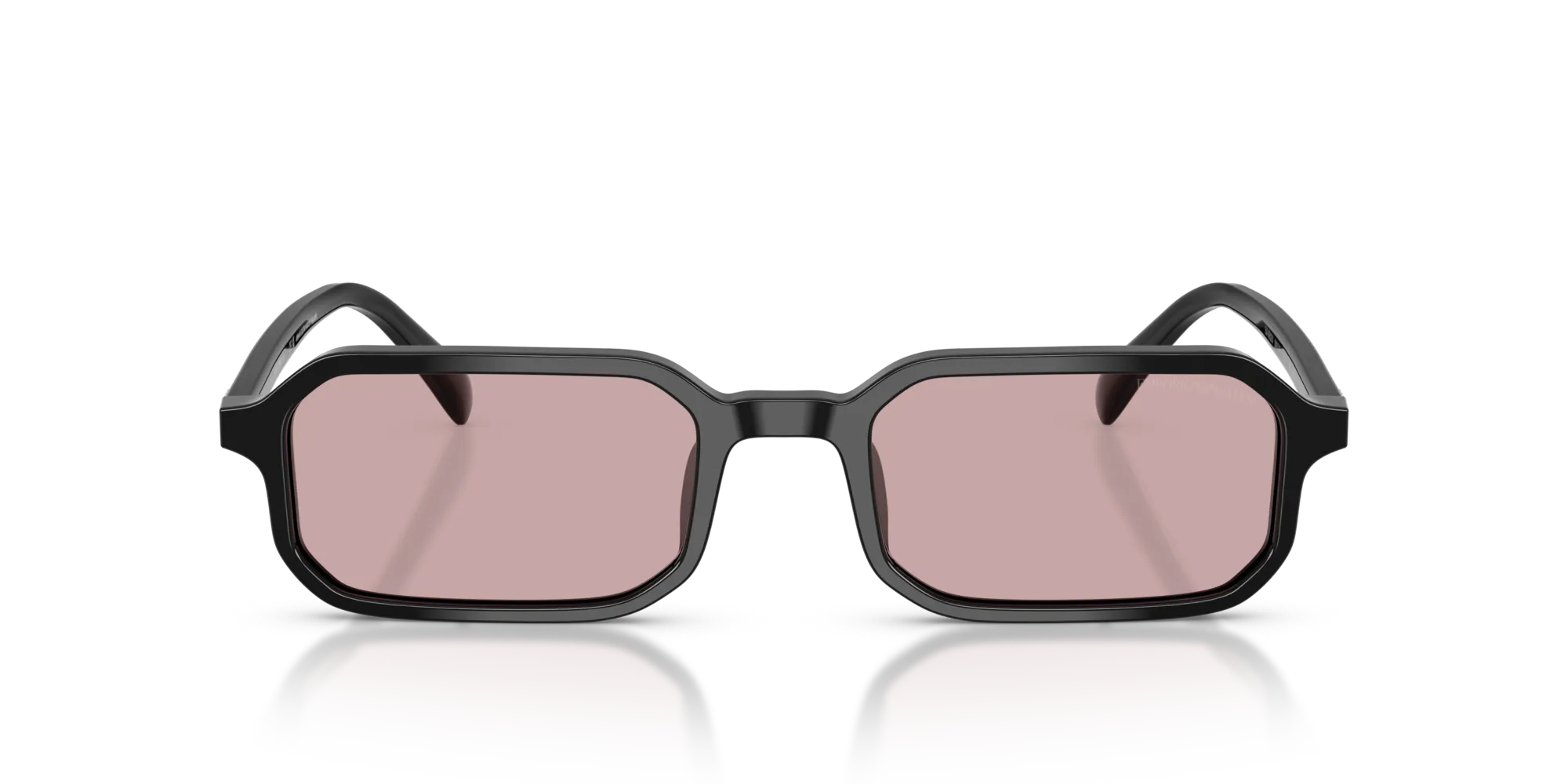 Emporio Armani EA4253U 501773 Occhiali da sole Acetato Nero Rosa Squadrata Normale - immagine 3