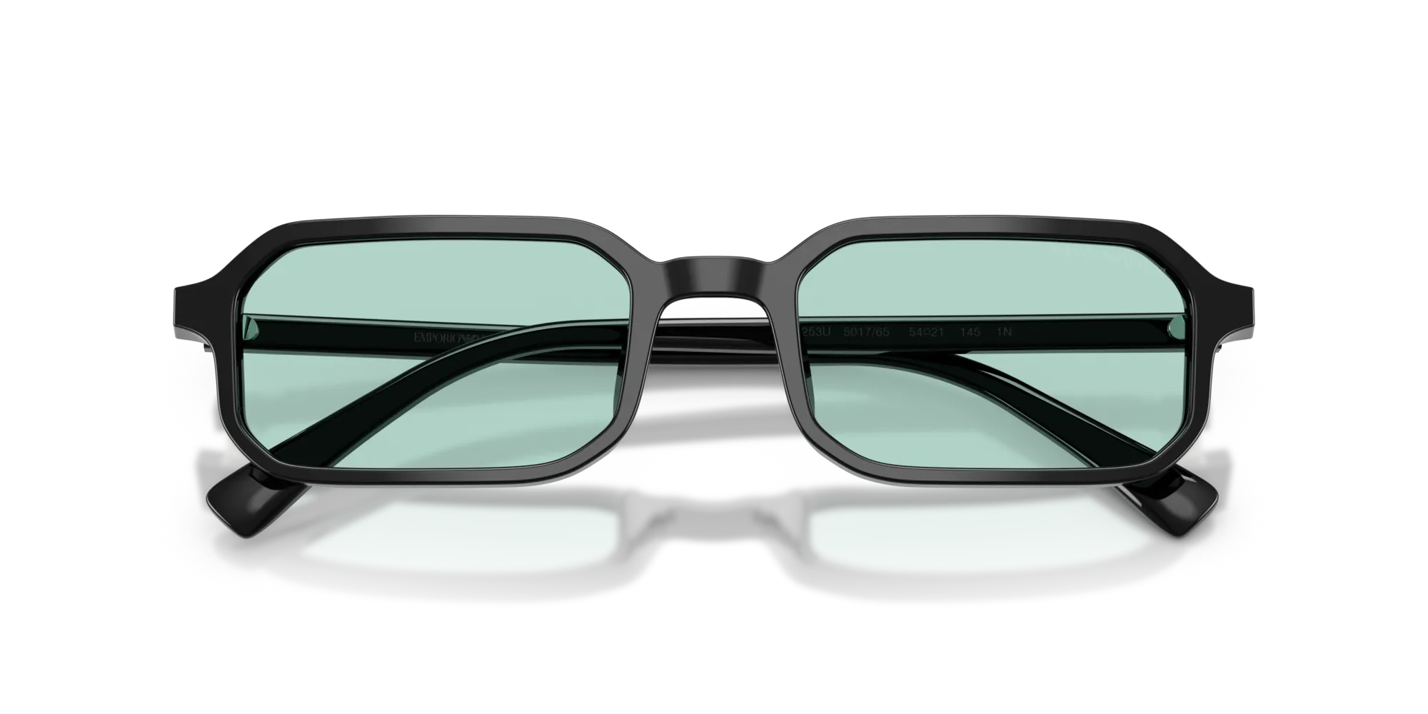 Emporio Armani EA4253U 501765 Occhiali da sole Acetato Nero Blu Squadrata Normale - immagine 2
