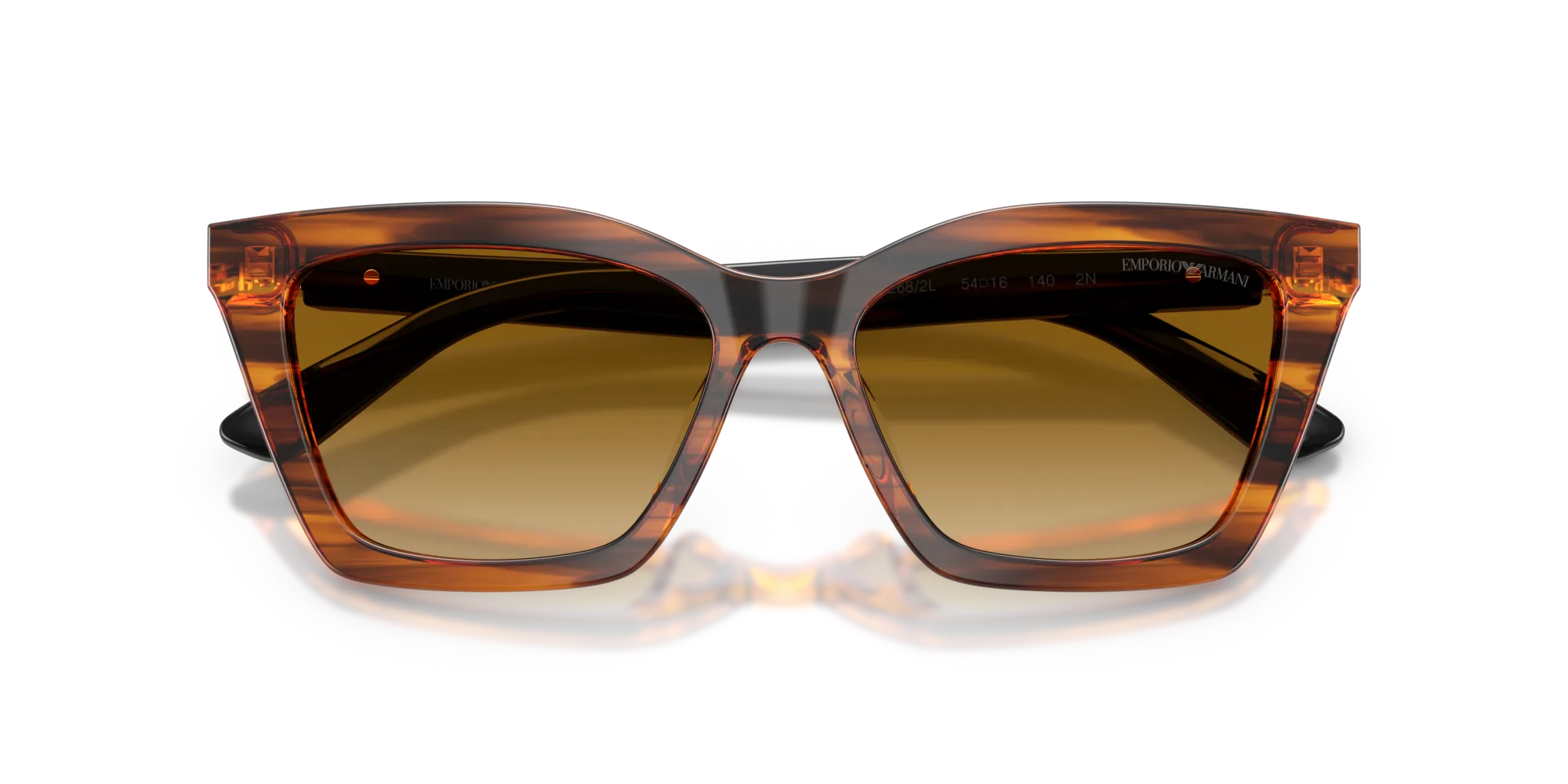 Emporio Armani EA4250U 62682L Occhiali da sole Acetato Giallo Giallo Farfalla Normale Sfumato - immagine 2