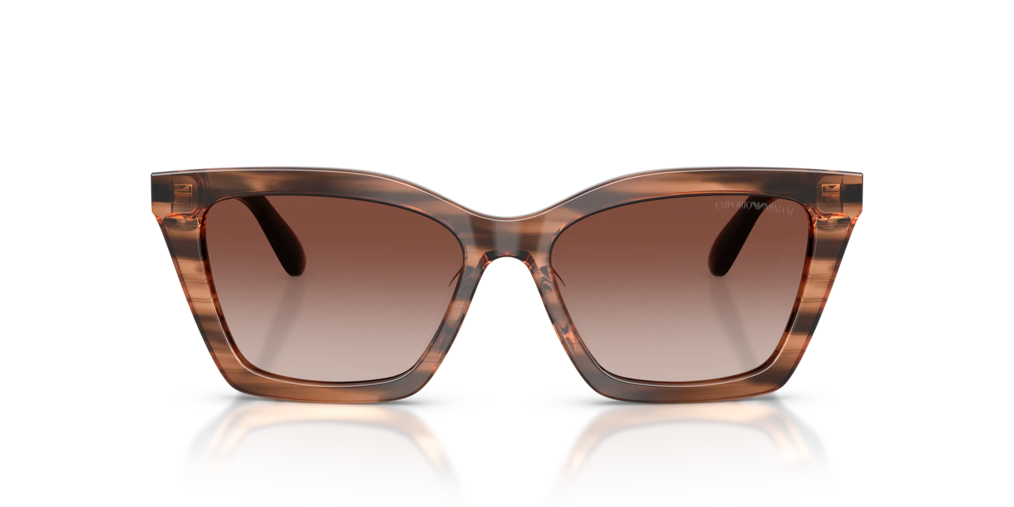 Emporio Armani EA4250U 626613 Occhiali da sole Acetato Marrone Marrone Farfalla Normale Sfumato - immagine 3