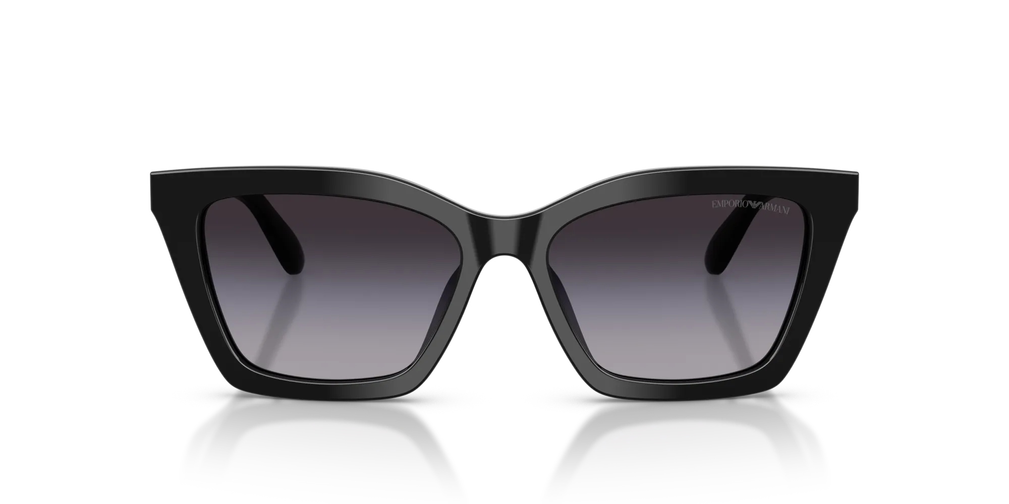 Emporio Armani EA4250U 50178G Occhiali da sole Acetato Nero Grigio Farfalla Normale Sfumato - immagine 3