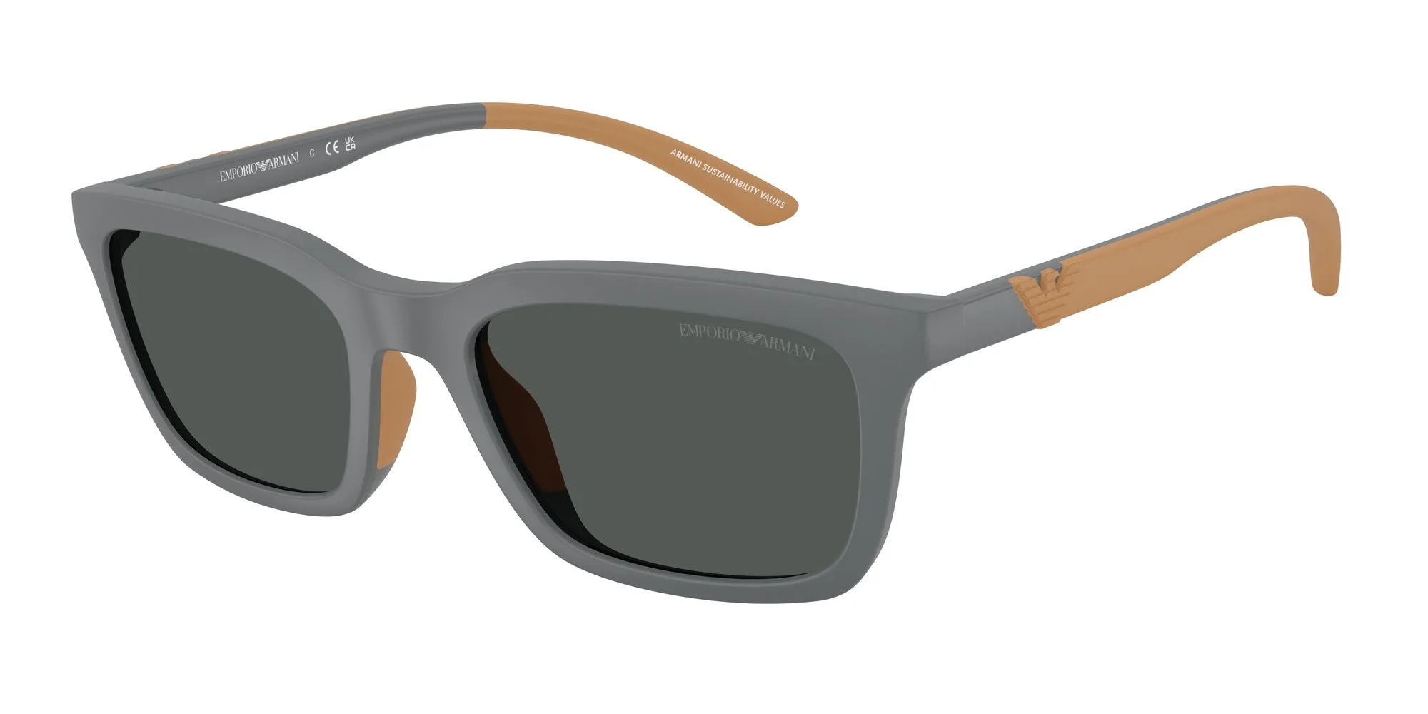 Emporio Armani EA4249U 626187 Occhiali da sole Iniettato Grigio Grigio Squadrata Normale - immagine 1