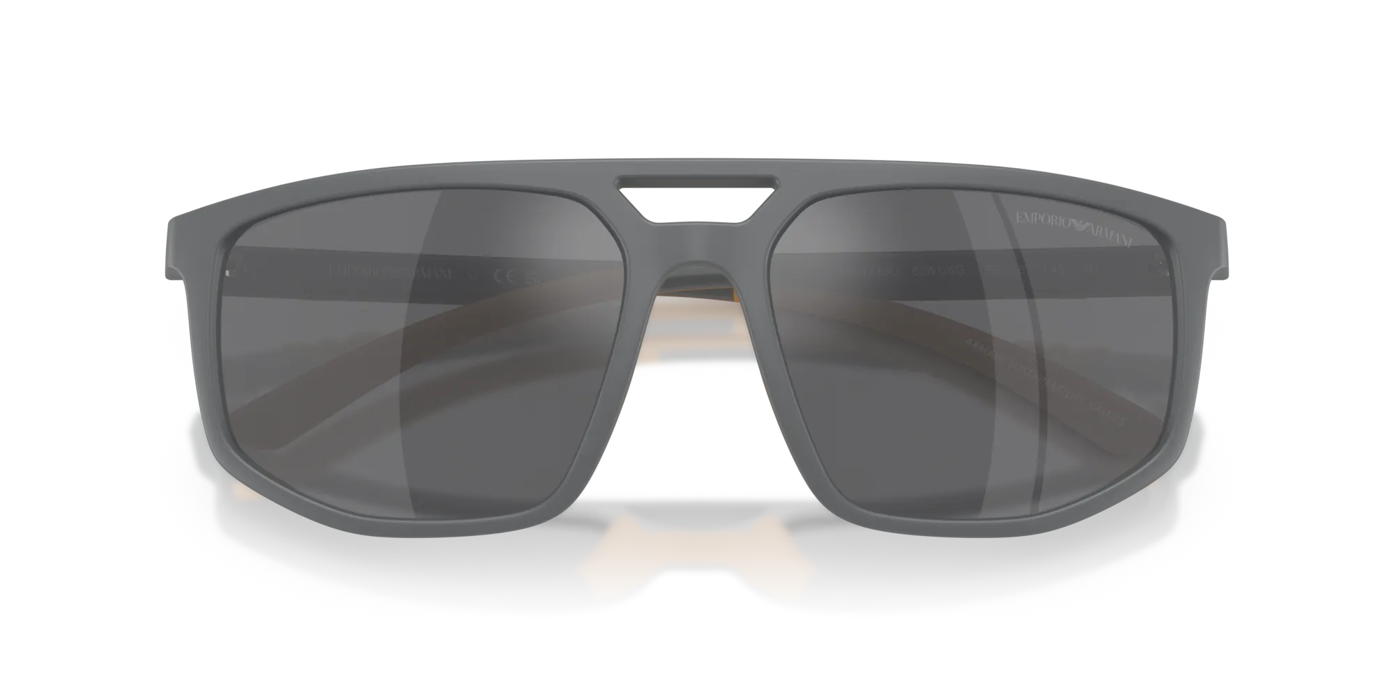 Emporio Armani EA4248U 62616G Occhiali da sole Iniettato Grigio Grigio Pilot Specchiate - immagine 2