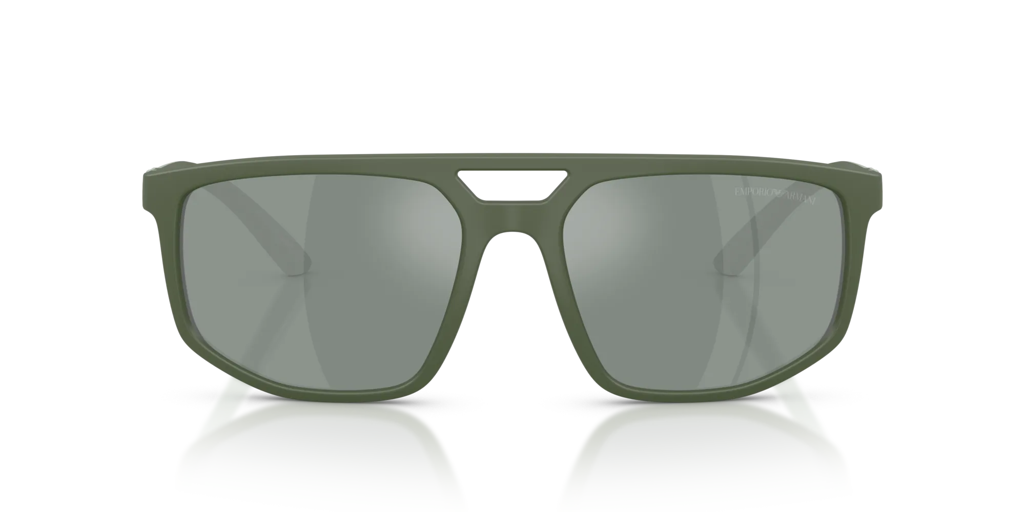 Emporio Armani EA4248U 625930 Occhiali da sole Iniettato Verde Verde Pilot Specchiate - immagine 3