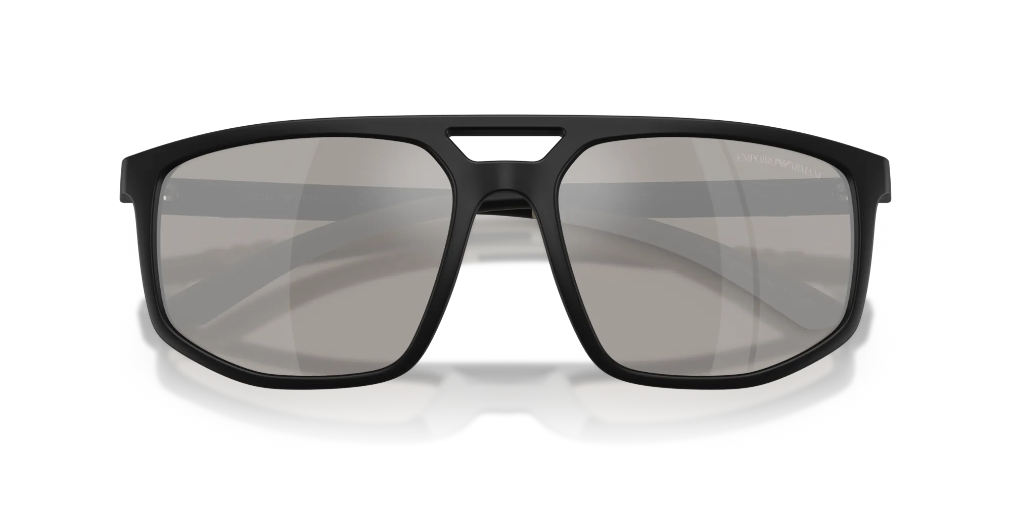 Emporio Armani EA4248U 50016G Occhiali da sole Iniettato Nero Grigio Pilot Specchiate - immagine 2