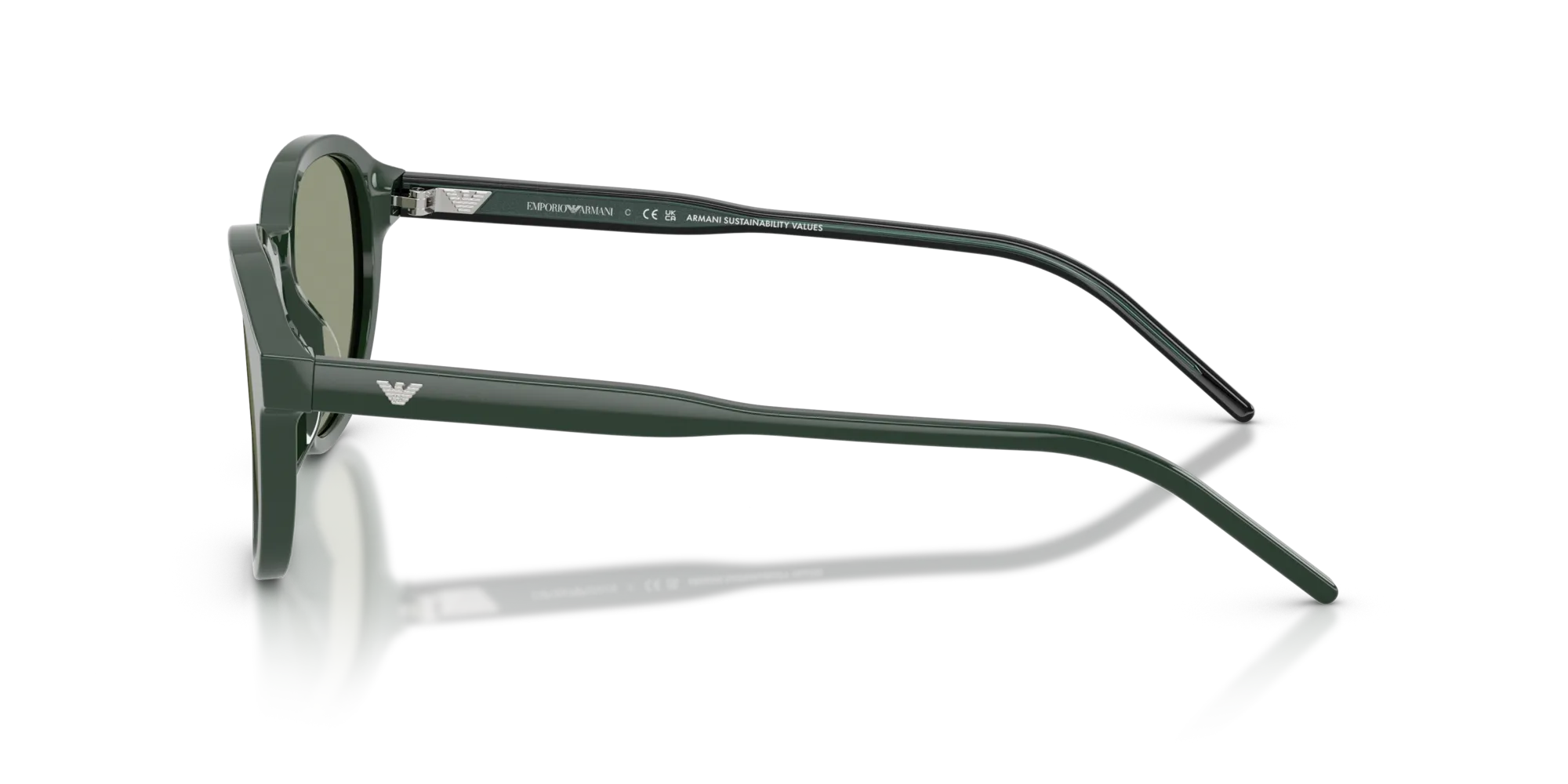 Emporio Armani EA4247U 6257/2 Occhiali da sole Acetato Verde Verde Pantos Normale - immagine 4