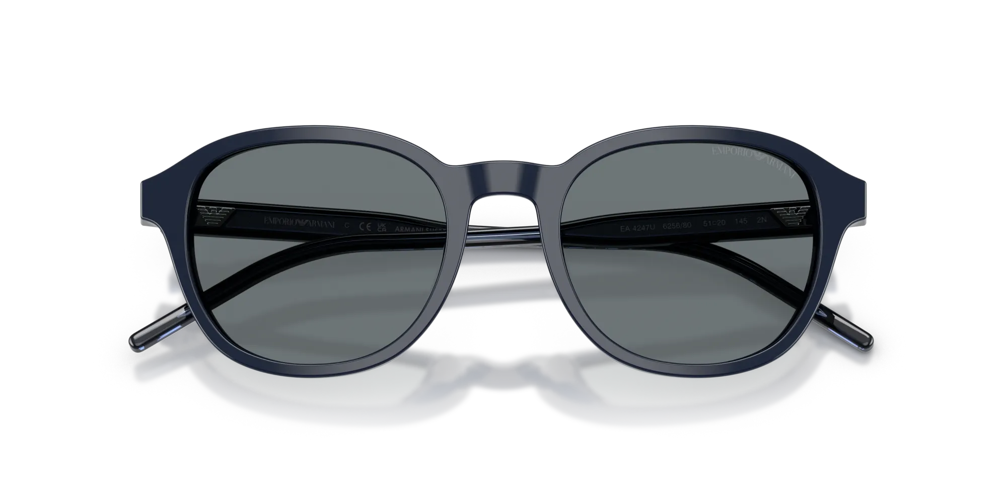Emporio Armani EA4247U 625680 Occhiali da sole Acetato Blu Blu Pantos Normale - immagine 2