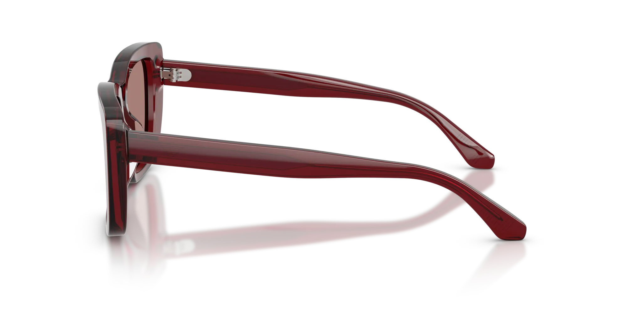 Emporio Armani EA4246U 625473 Occhiali da sole Acetato Rosso Marrone Cat Eye Normale - immagine 4