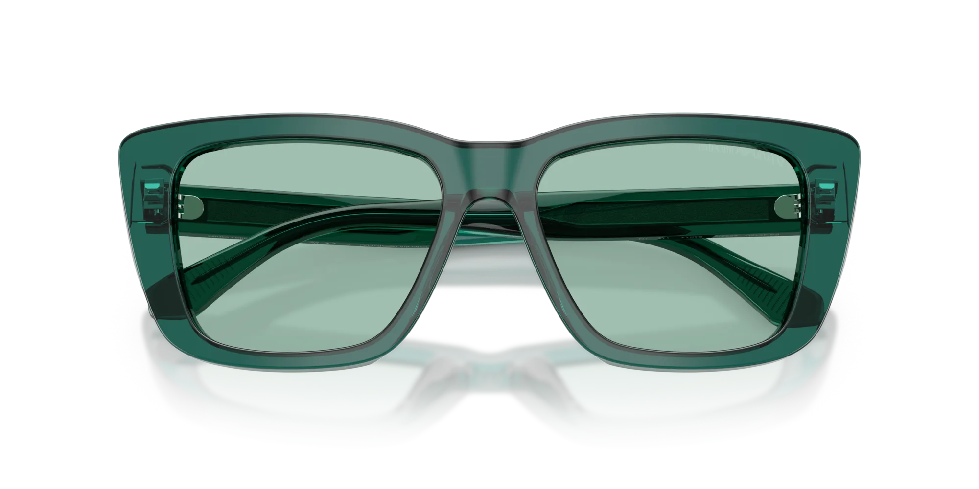Emporio Armani EA4246U 6252/2 Occhiali da sole Acetato Verde Verde Cat Eye Normale - immagine 2